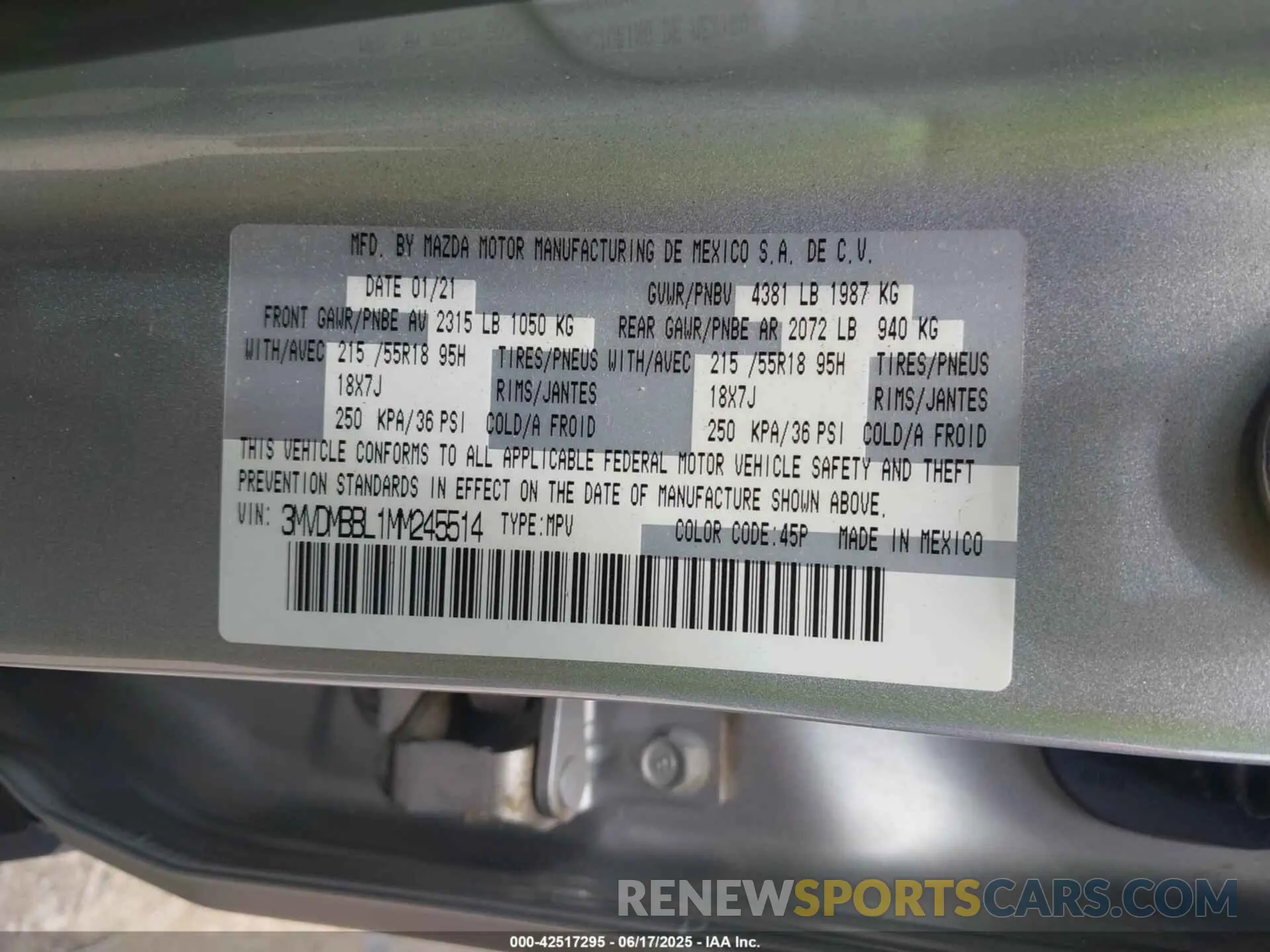 9 Photograph of a damaged car 3MVDMBBL1MM245514 MAZDA CX-30 2021