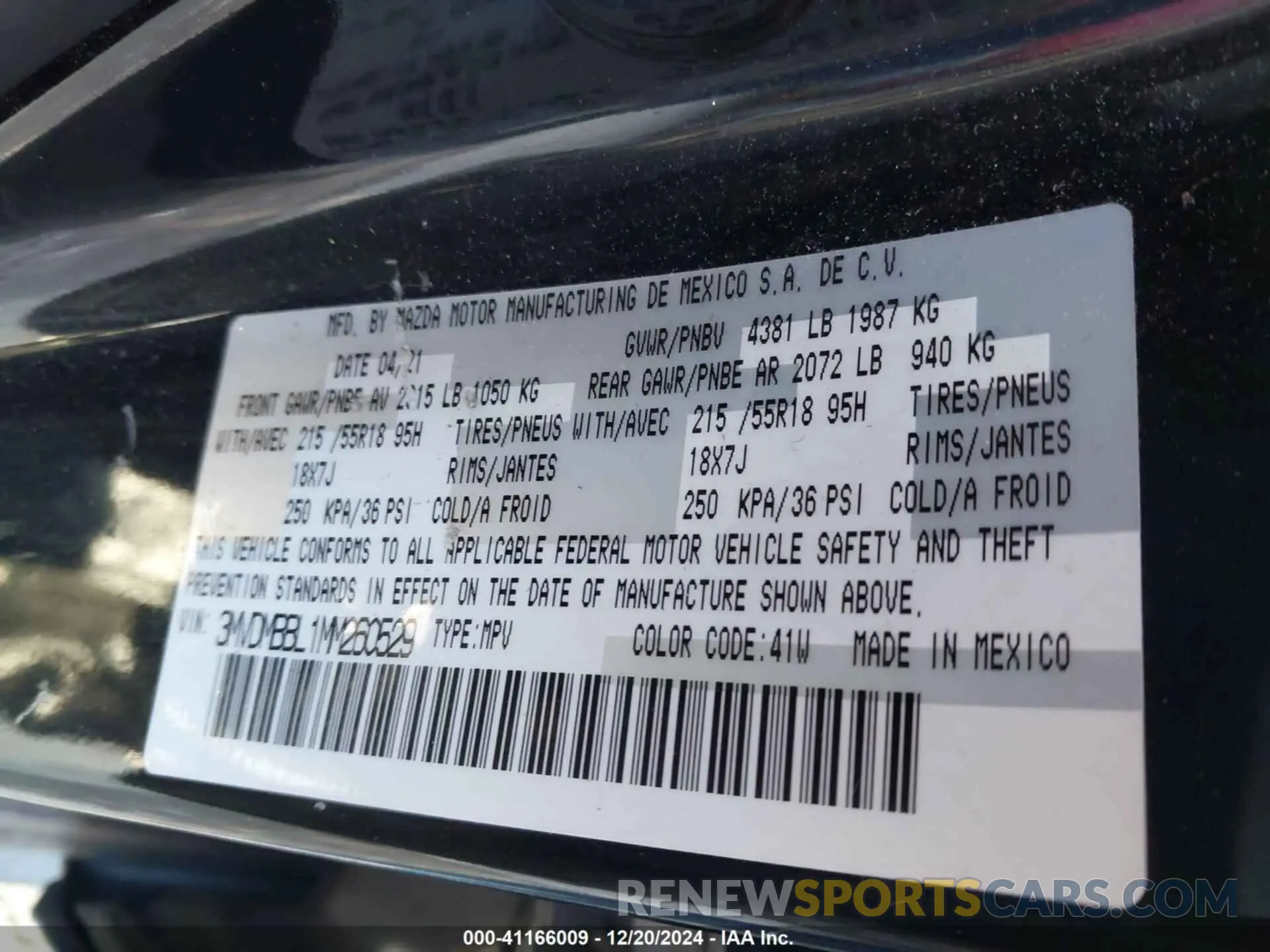 9 Photograph of a damaged car 3MVDMBBL1MM260529 MAZDA CX-30 2021