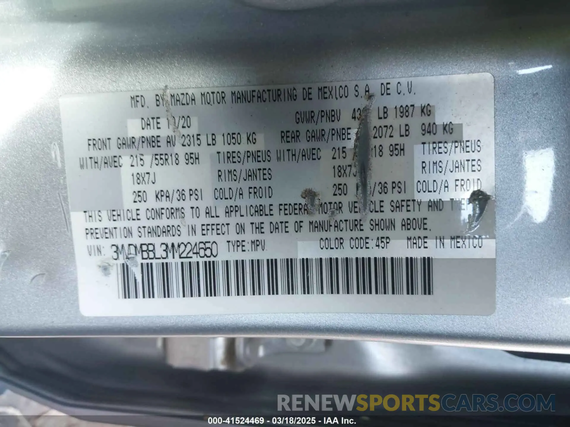 9 Photograph of a damaged car 3MVDMBBL3MM224650 MAZDA CX-30 2021