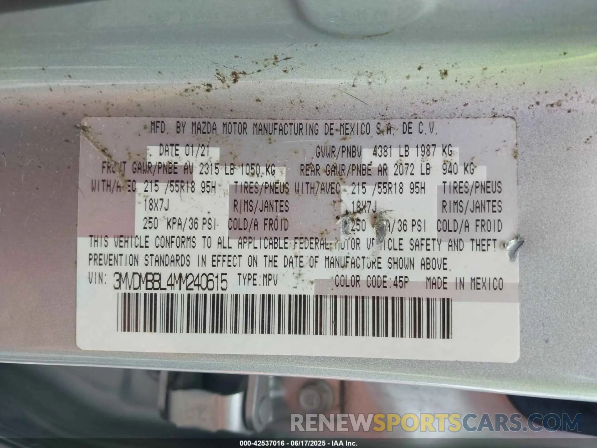 9 Photograph of a damaged car 3MVDMBBL4MM240615 MAZDA CX-30 2021