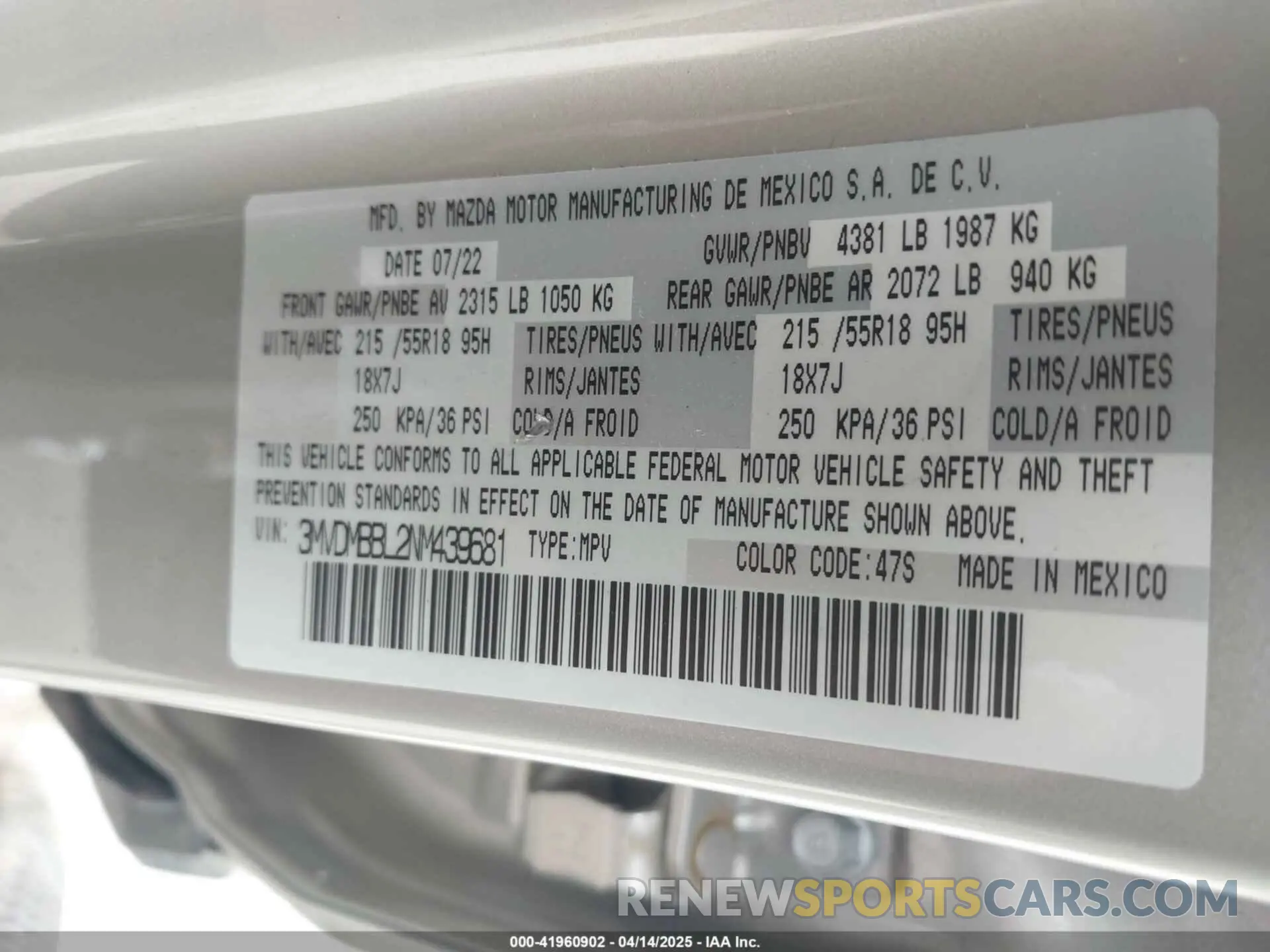 9 Photograph of a damaged car 3MVDMBBL2NM439681 MAZDA CX-30 2022