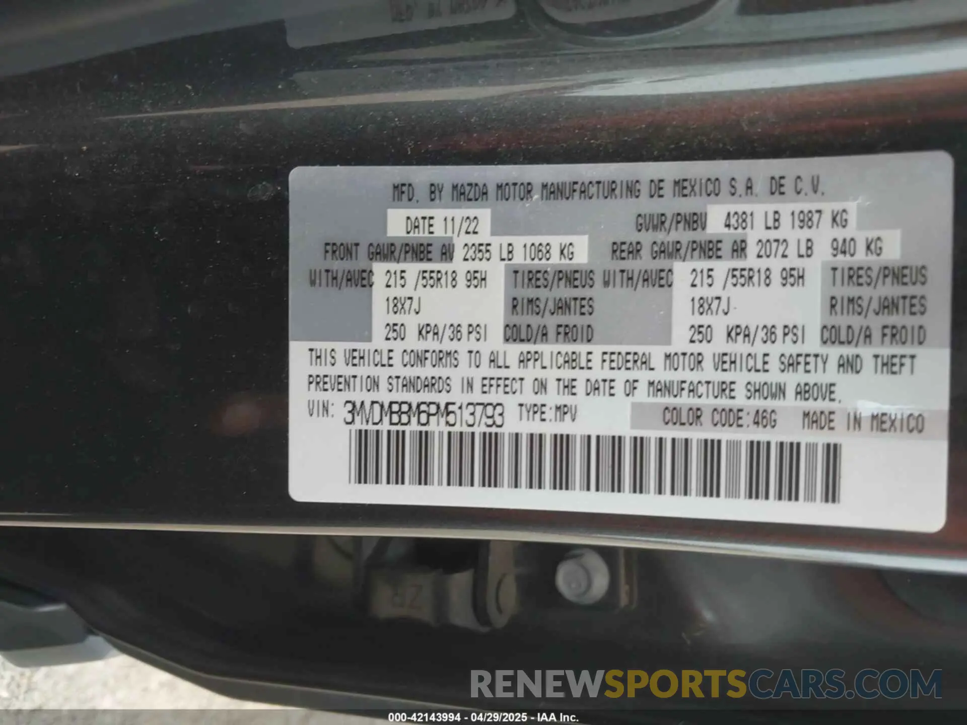 9 Photograph of a damaged car 3MVDMBBM6PM513793 MAZDA CX-30 2023
