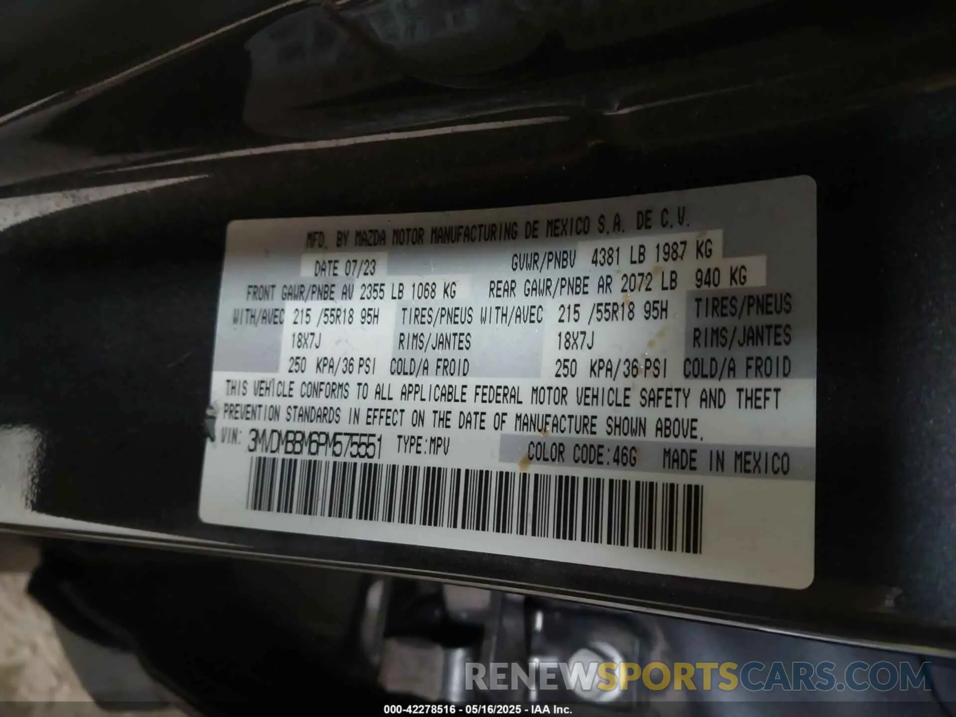 9 Photograph of a damaged car 3MVDMBBM6PM575551 MAZDA CX-30 2023