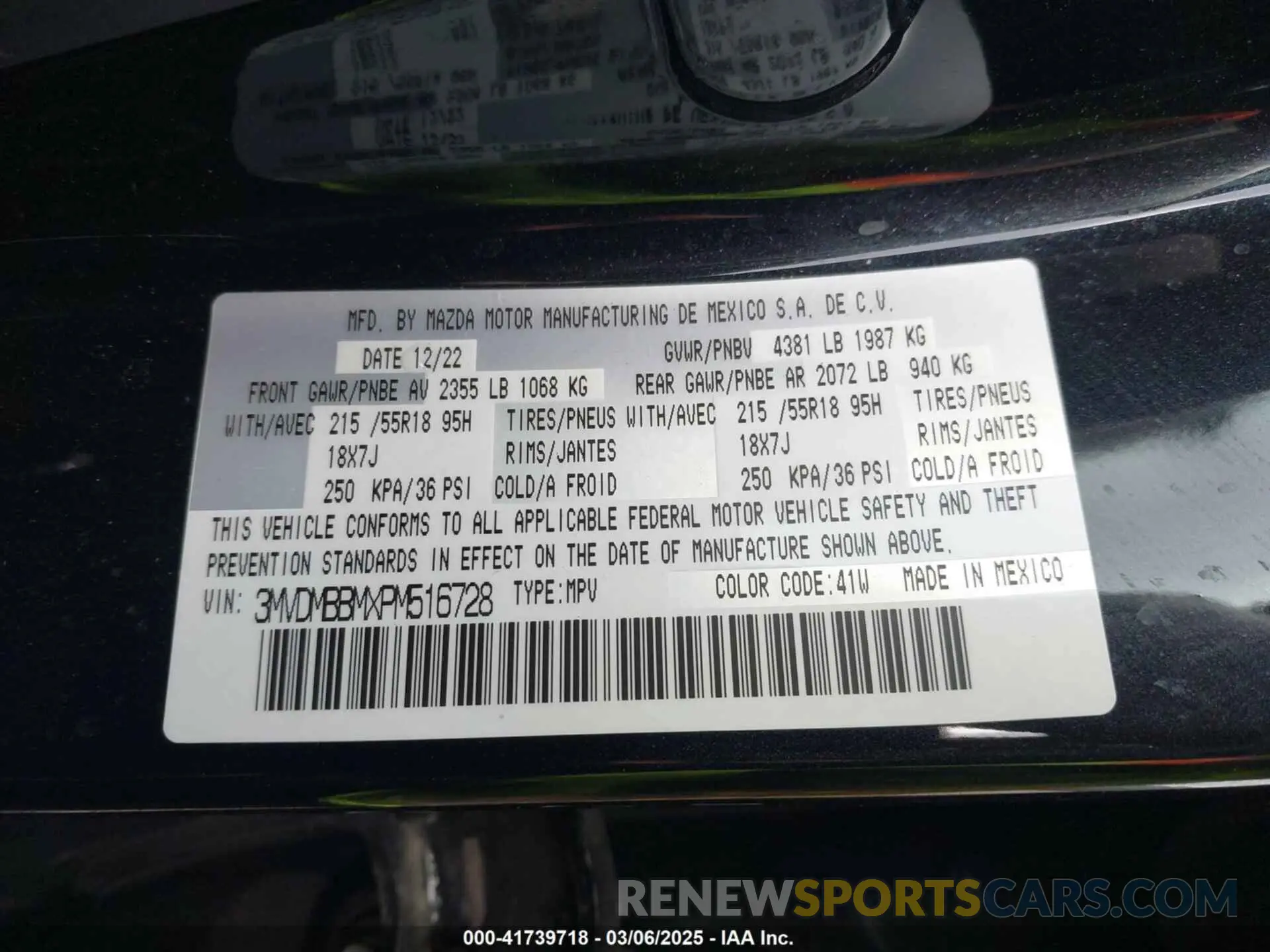 9 Photograph of a damaged car 3MVDMBBMXPM516728 MAZDA CX-30 2023