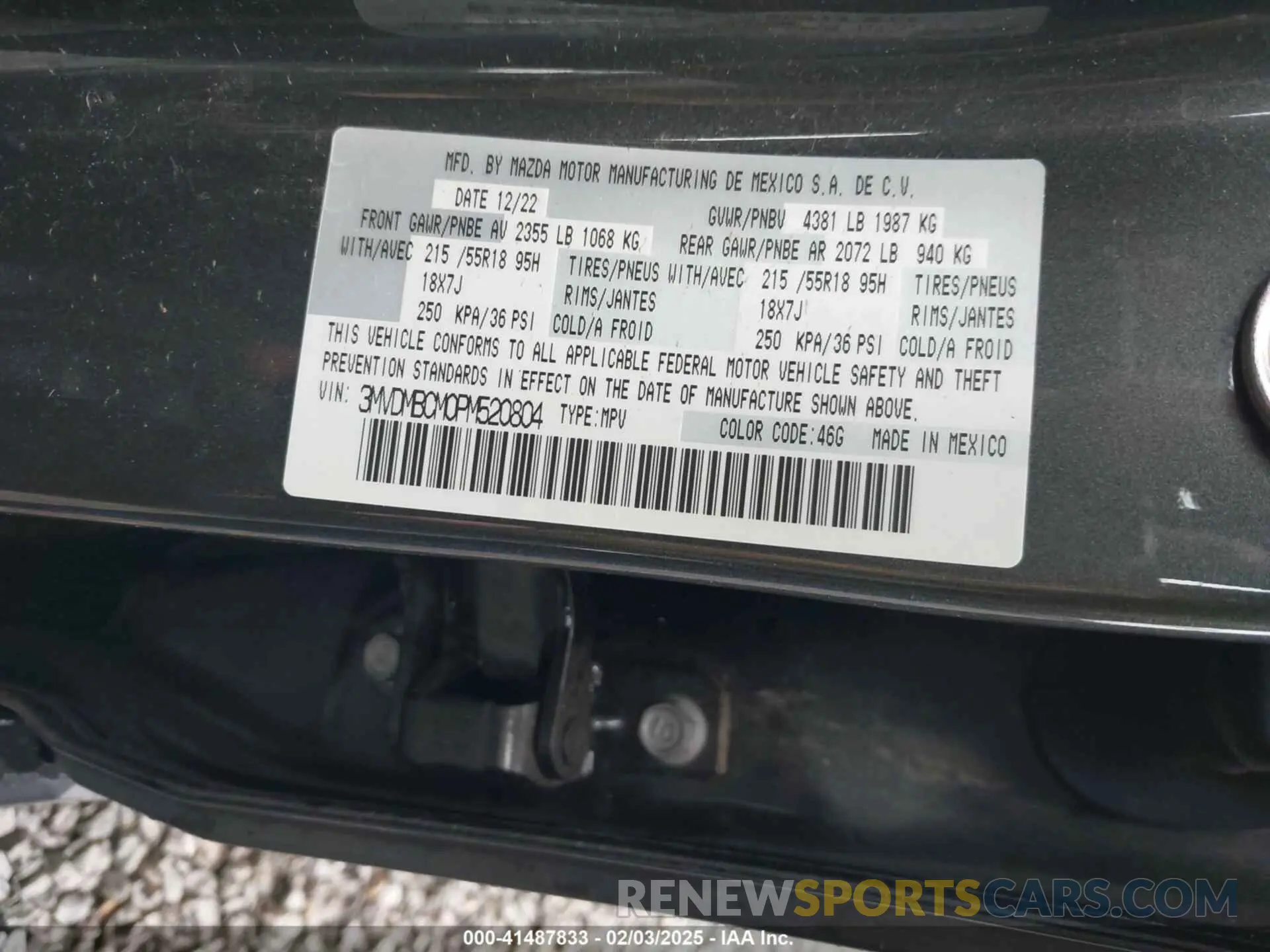 9 Photograph of a damaged car 3MVDMBCM0PM520804 MAZDA CX-30 2023