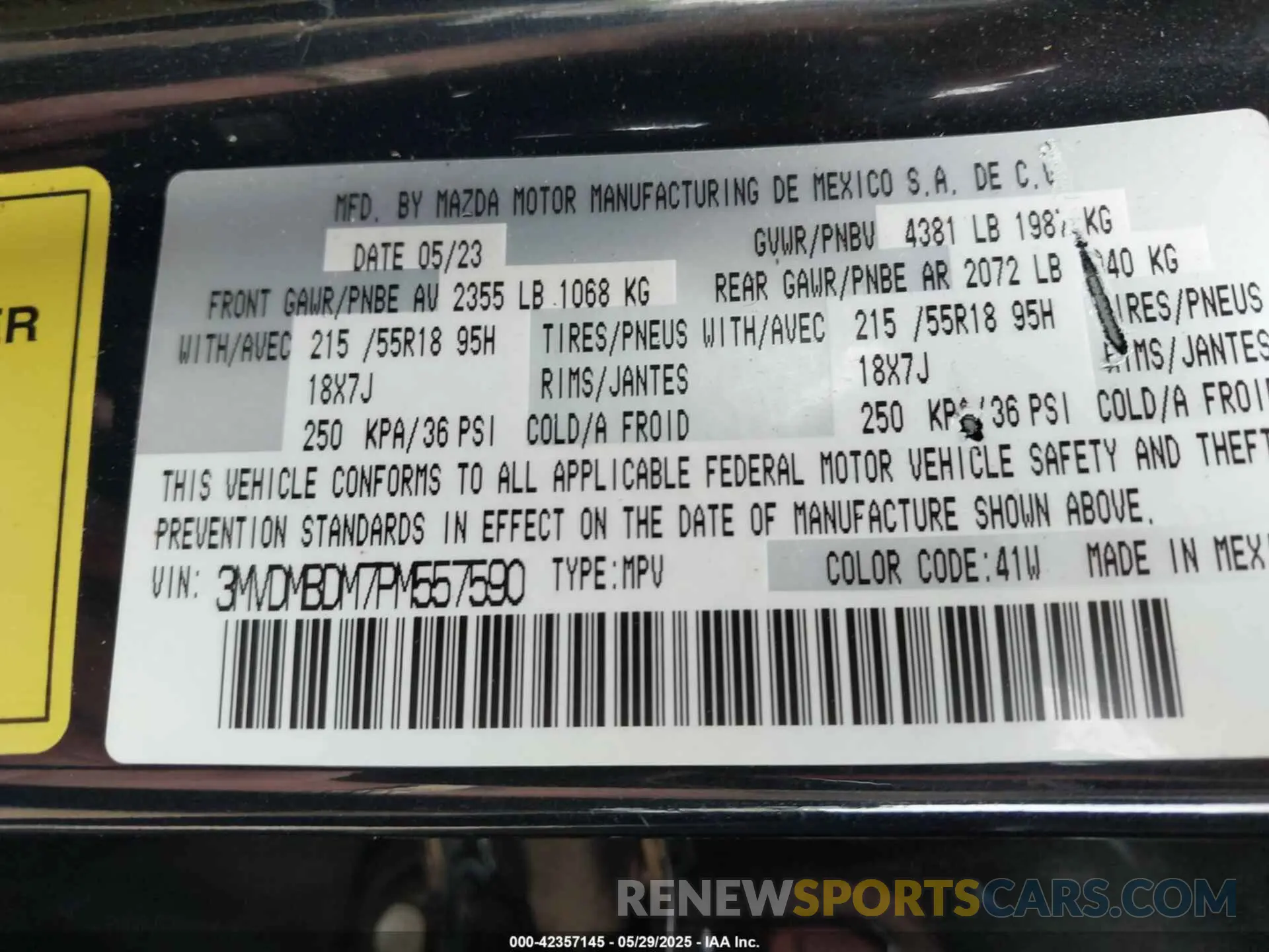 9 Photograph of a damaged car 3MVDMBDM7PM557590 MAZDA CX-30 2023