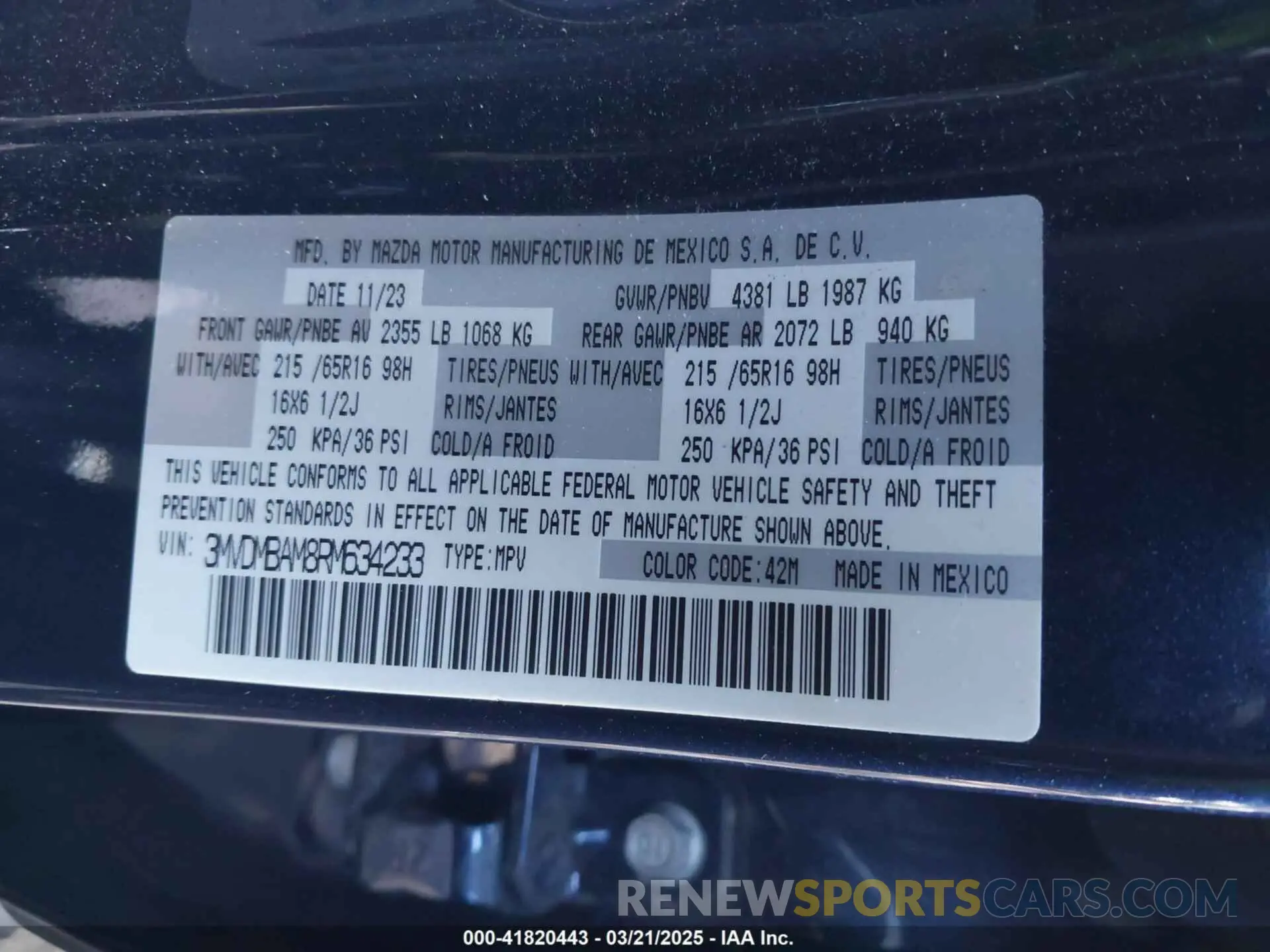 9 Photograph of a damaged car 3MVDMBAM8RM634233 MAZDA CX-30 2024