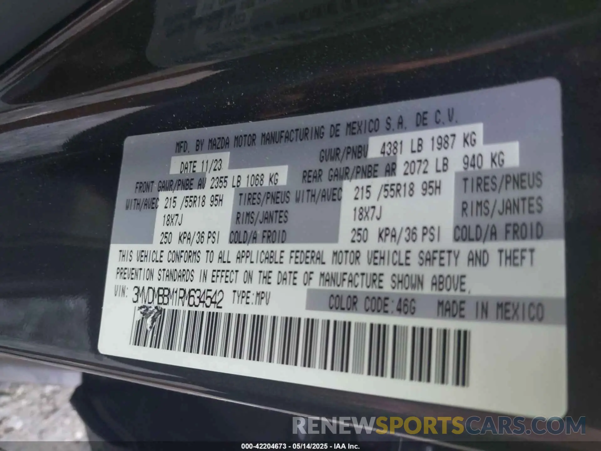 9 Photograph of a damaged car 3MVDMBBM1RM634542 MAZDA CX-30 2024