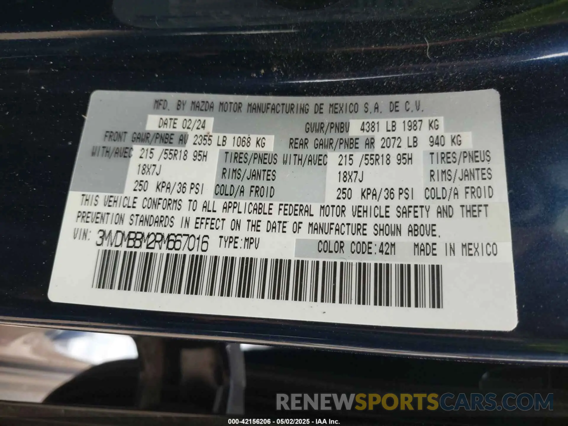 9 Photograph of a damaged car 3MVDMBBM2RM667016 MAZDA CX-30 2024