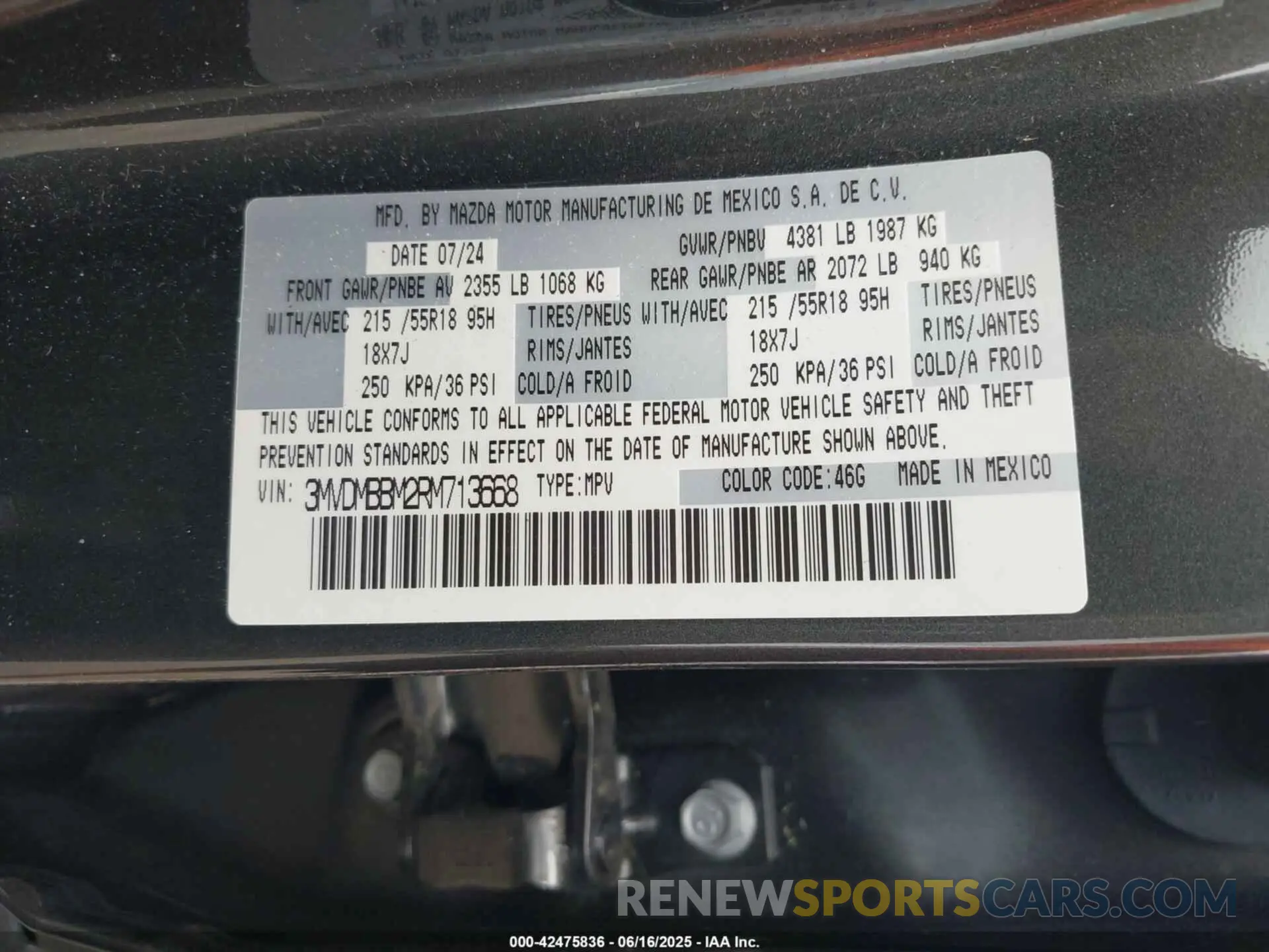 9 Photograph of a damaged car 3MVDMBBM2RM713668 MAZDA CX-30 2024