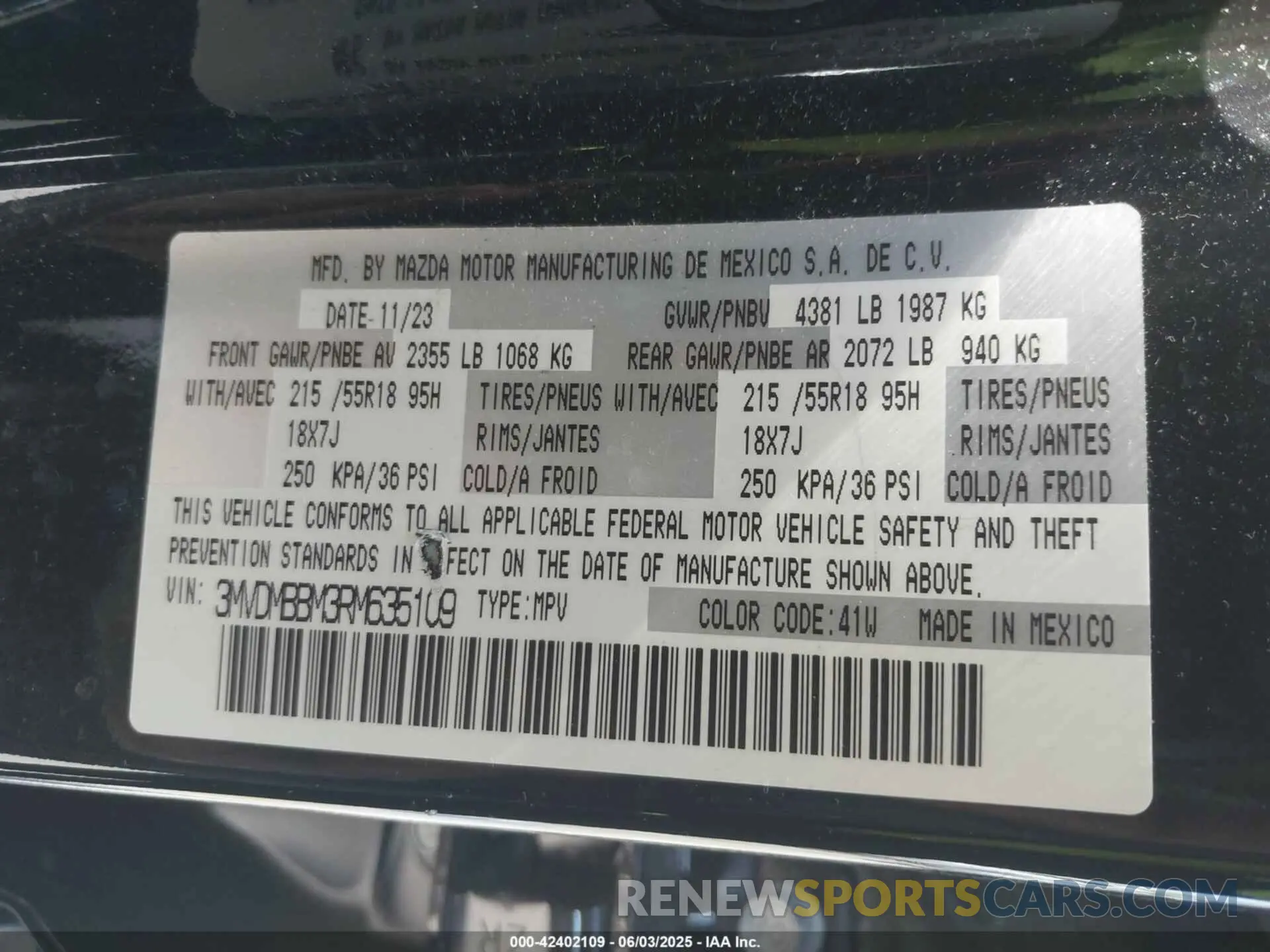 9 Photograph of a damaged car 3MVDMBBM3RM635109 MAZDA CX-30 2024