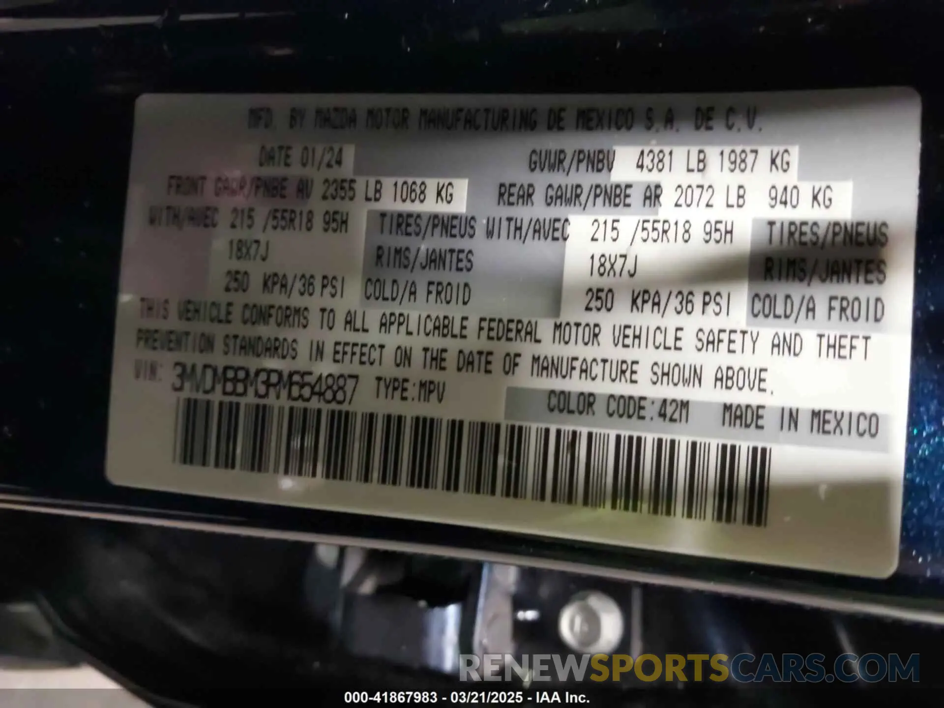 9 Photograph of a damaged car 3MVDMBBM3RM654887 MAZDA CX-30 2024
