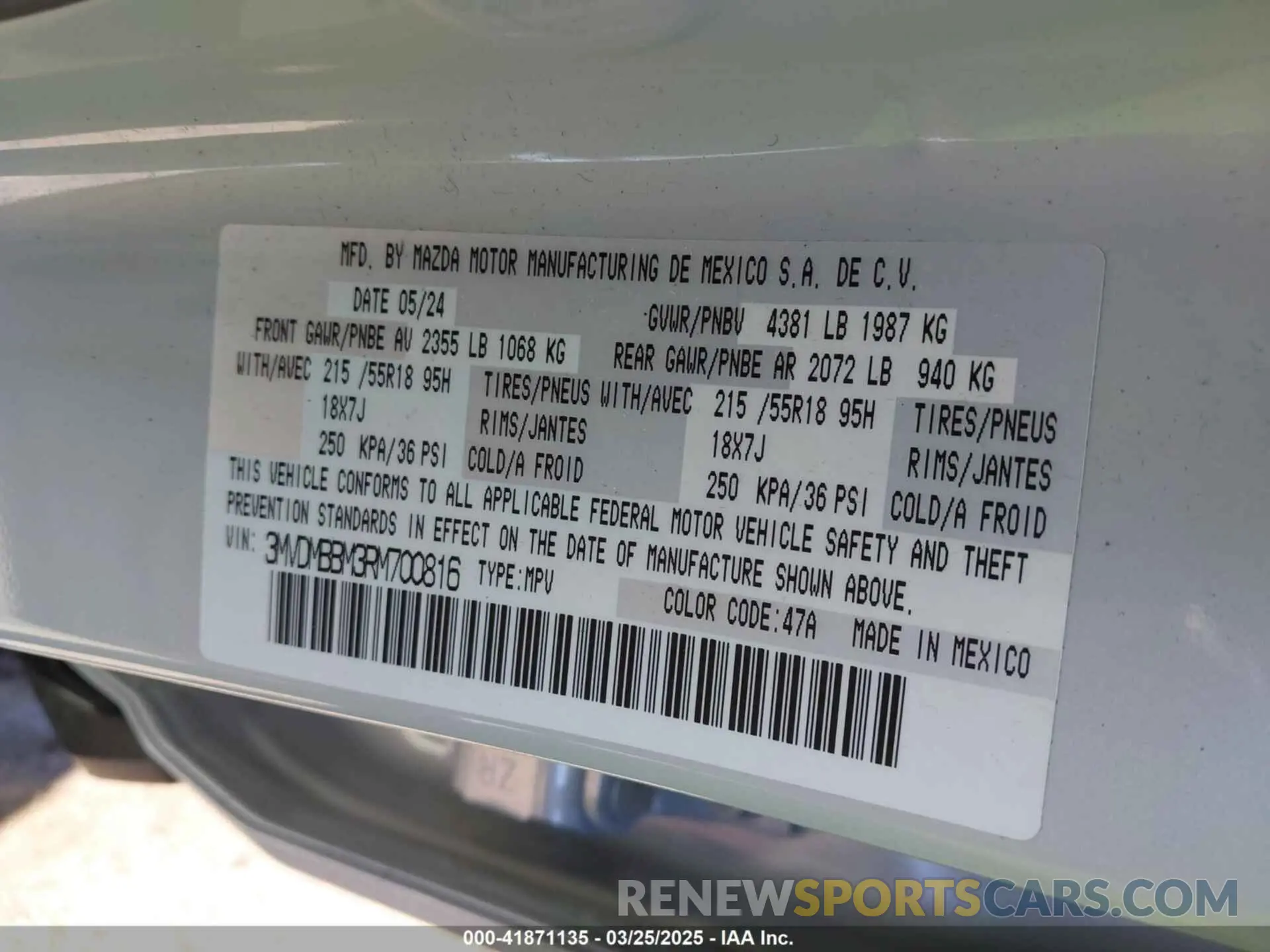 9 Photograph of a damaged car 3MVDMBBM3RM700816 MAZDA CX-30 2024