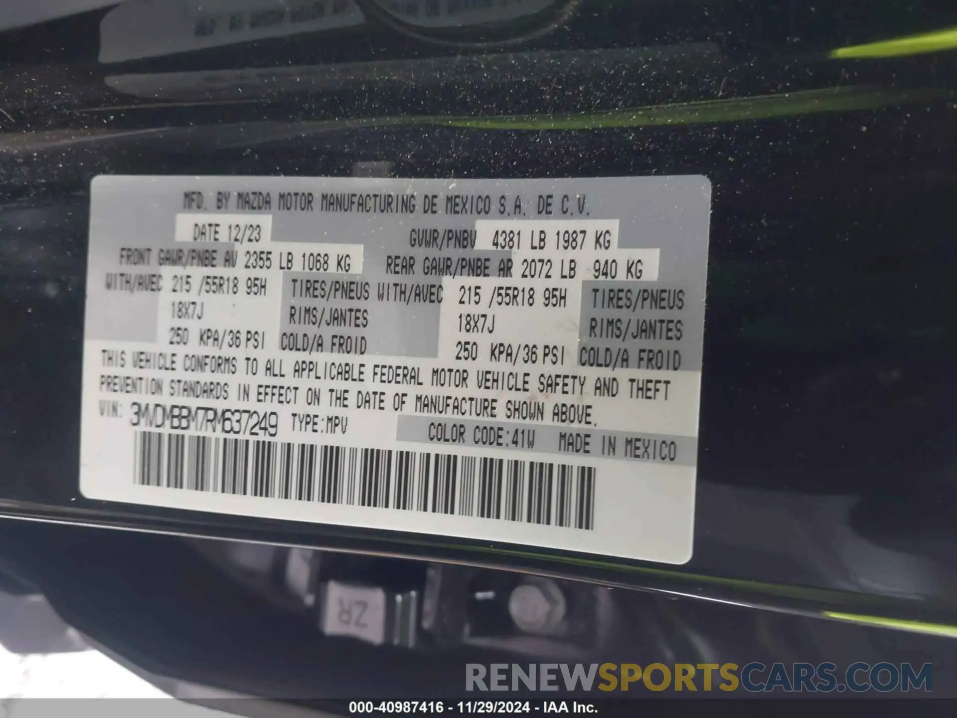 9 Photograph of a damaged car 3MVDMBBM7RM637249 MAZDA CX-30 2024
