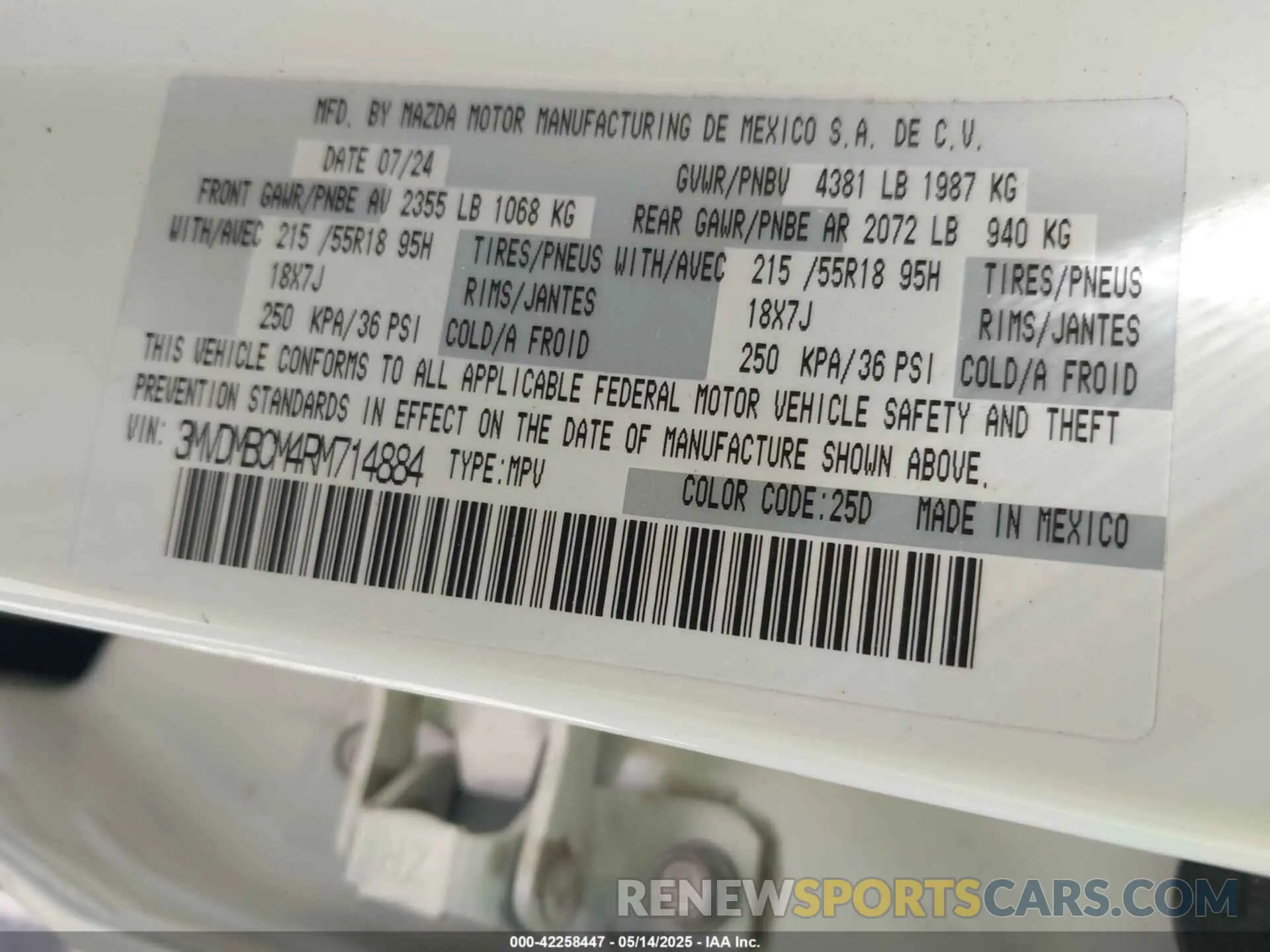 9 Photograph of a damaged car 3MVDMBCM4RM714884 MAZDA CX-30 2024