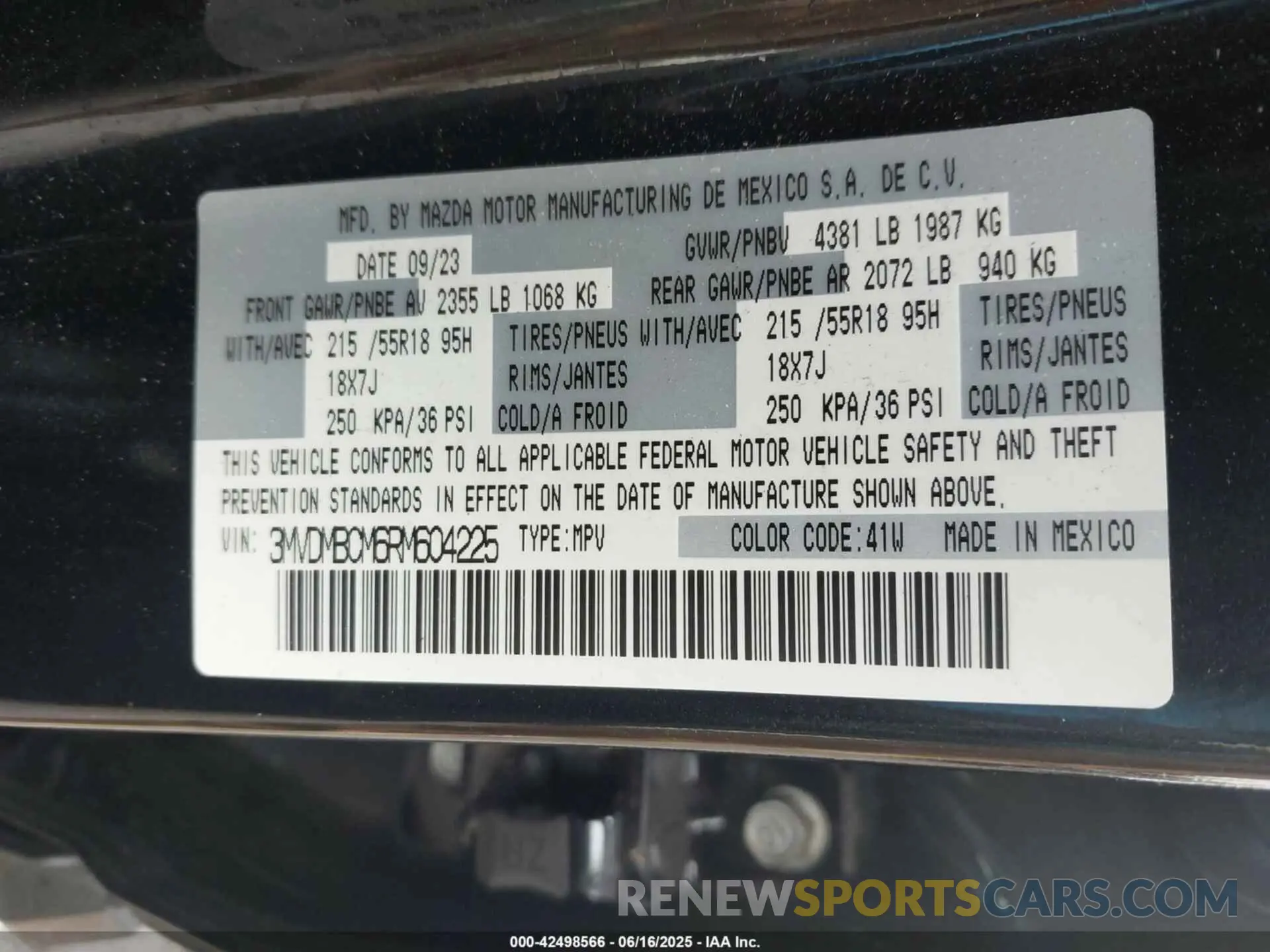 9 Photograph of a damaged car 3MVDMBCM6RM604225 MAZDA CX-30 2024