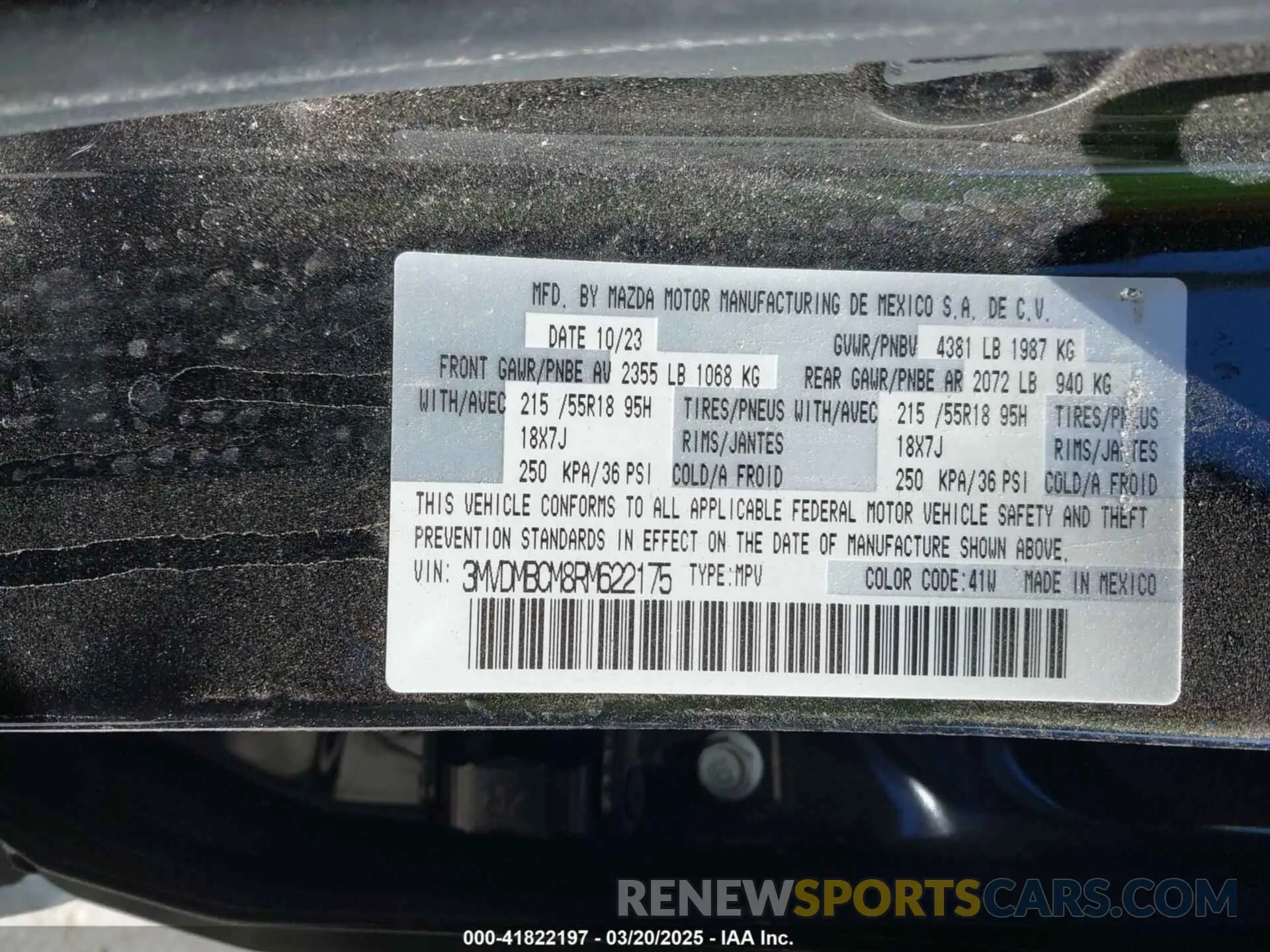 9 Photograph of a damaged car 3MVDMBCM8RM622175 MAZDA CX-30 2024