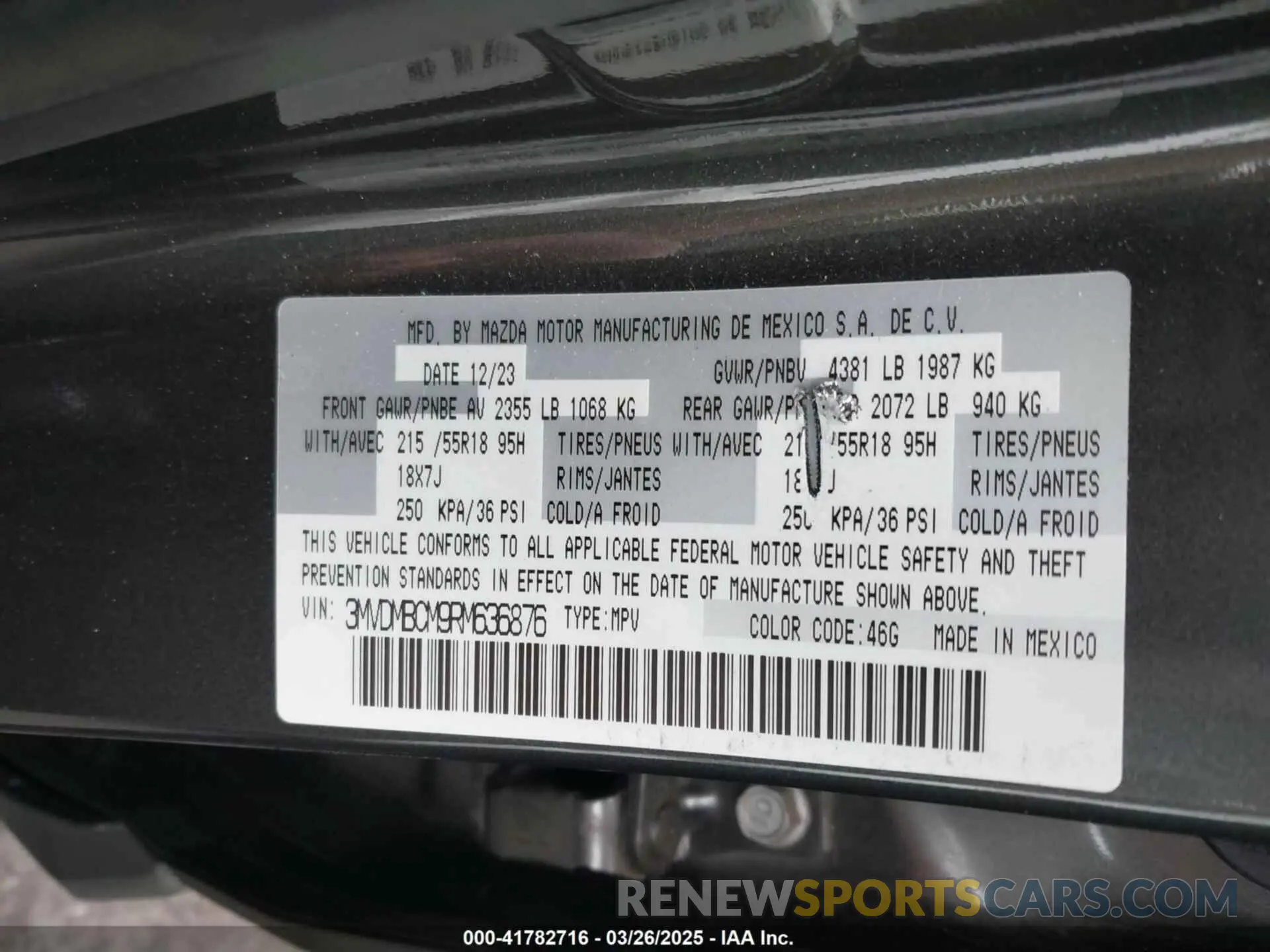 9 Photograph of a damaged car 3MVDMBCM9RM636876 MAZDA CX-30 2024