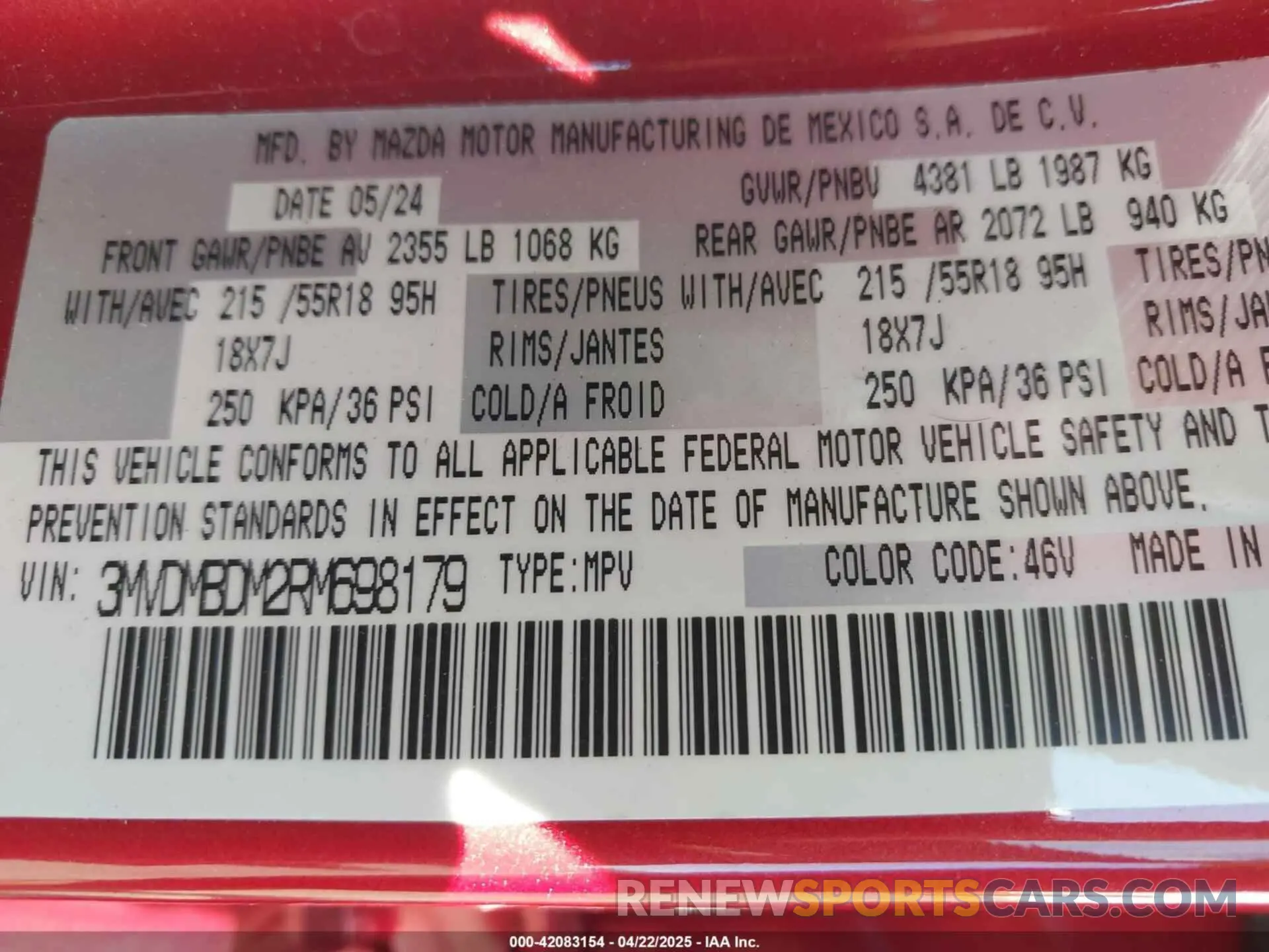 9 Photograph of a damaged car 3MVDMBDM2RM698179 MAZDA CX-30 2024