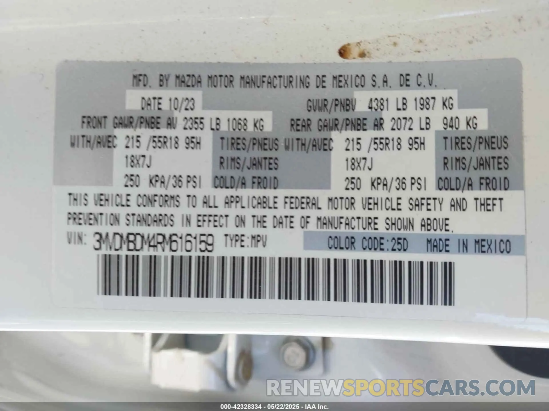 9 Photograph of a damaged car 3MVDMBDM4RM616159 MAZDA CX-30 2024