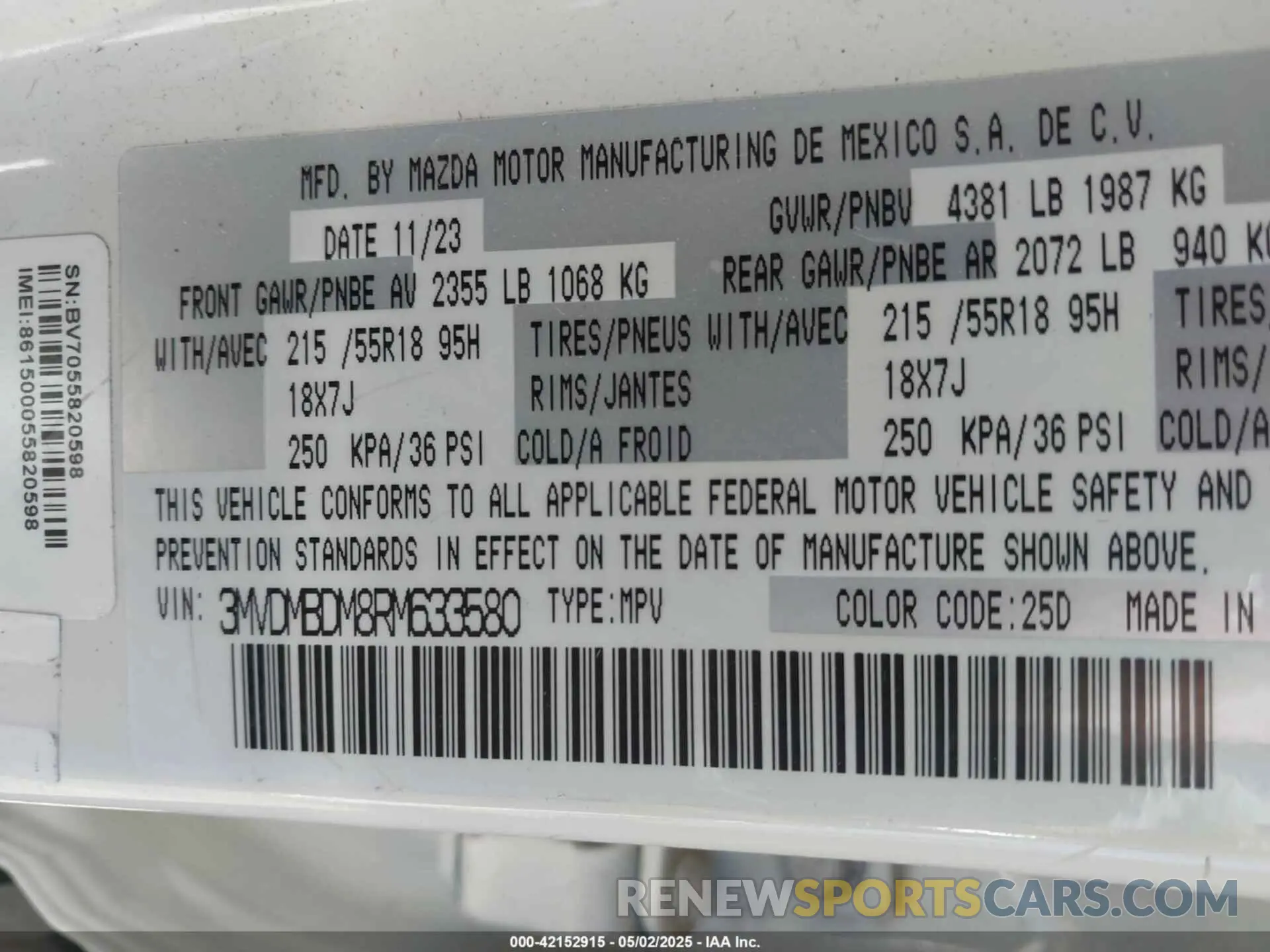9 Photograph of a damaged car 3MVDMBDM8RM633580 MAZDA CX-30 2024