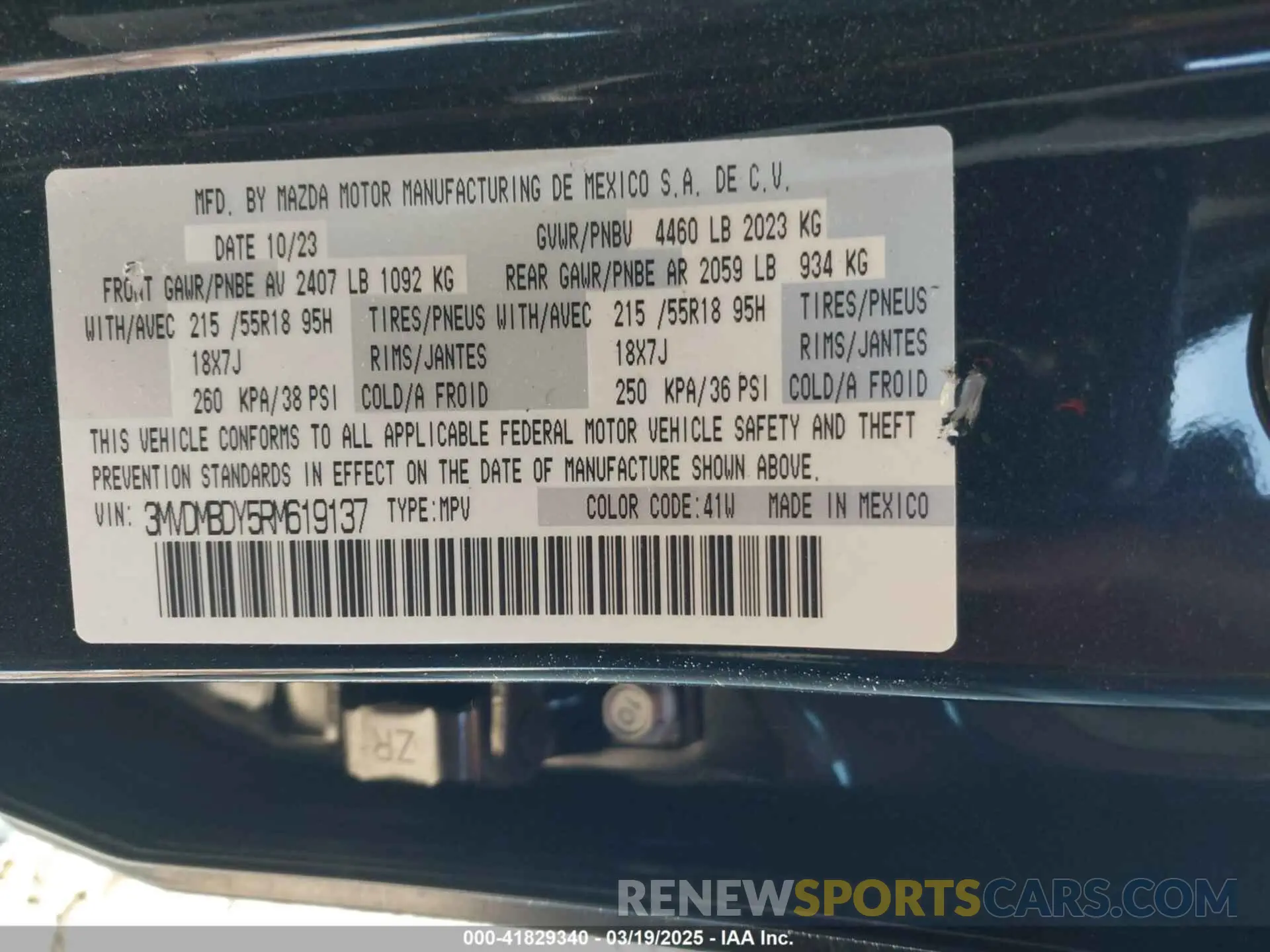 9 Photograph of a damaged car 3MVDMBDY5RM619137 MAZDA CX-30 2024