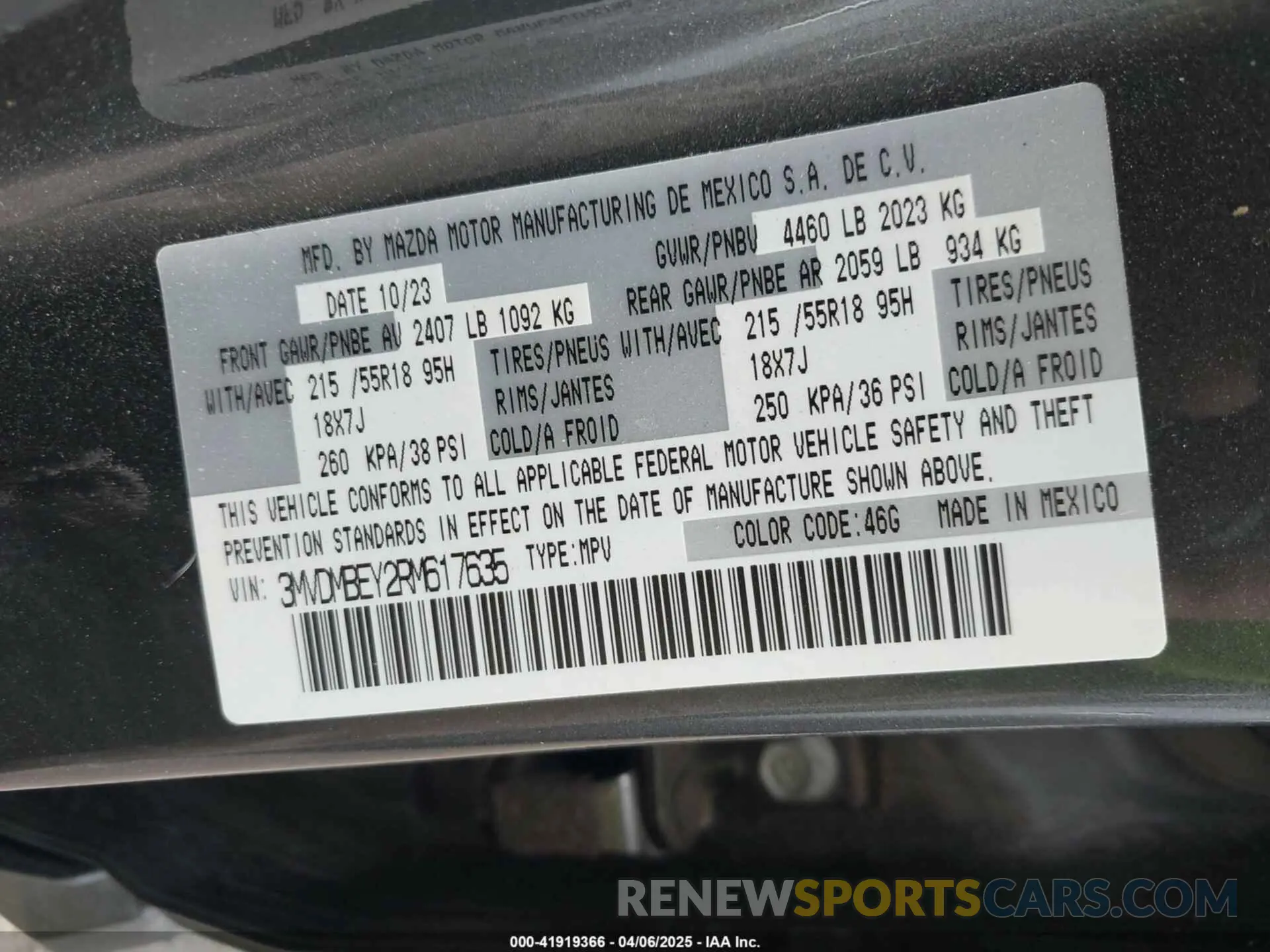9 Photograph of a damaged car 3MVDMBEY2RM617635 MAZDA CX-30 2024