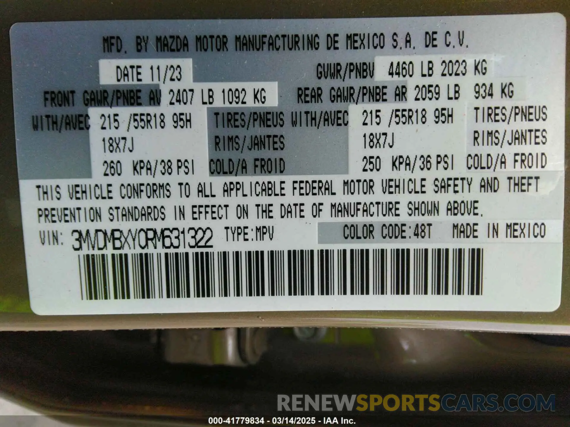 9 Photograph of a damaged car 3MVDMBXY0RM631322 MAZDA CX-30 2024