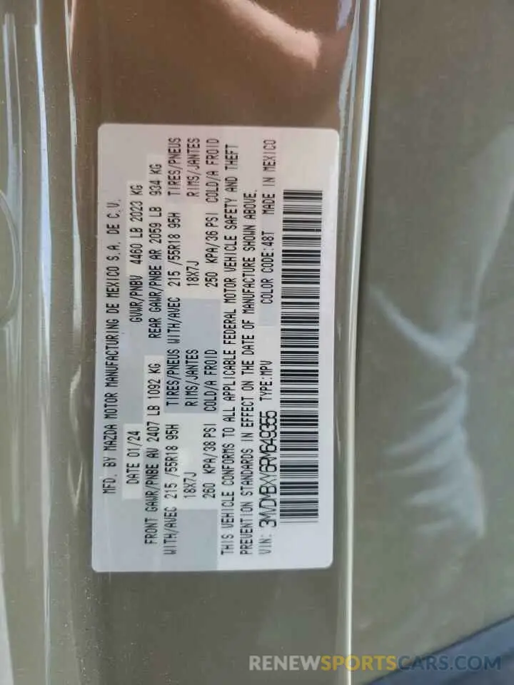 13 Photograph of a damaged car 3MVDMBXY6RM649355 MAZDA CX-30 CARB 2024
