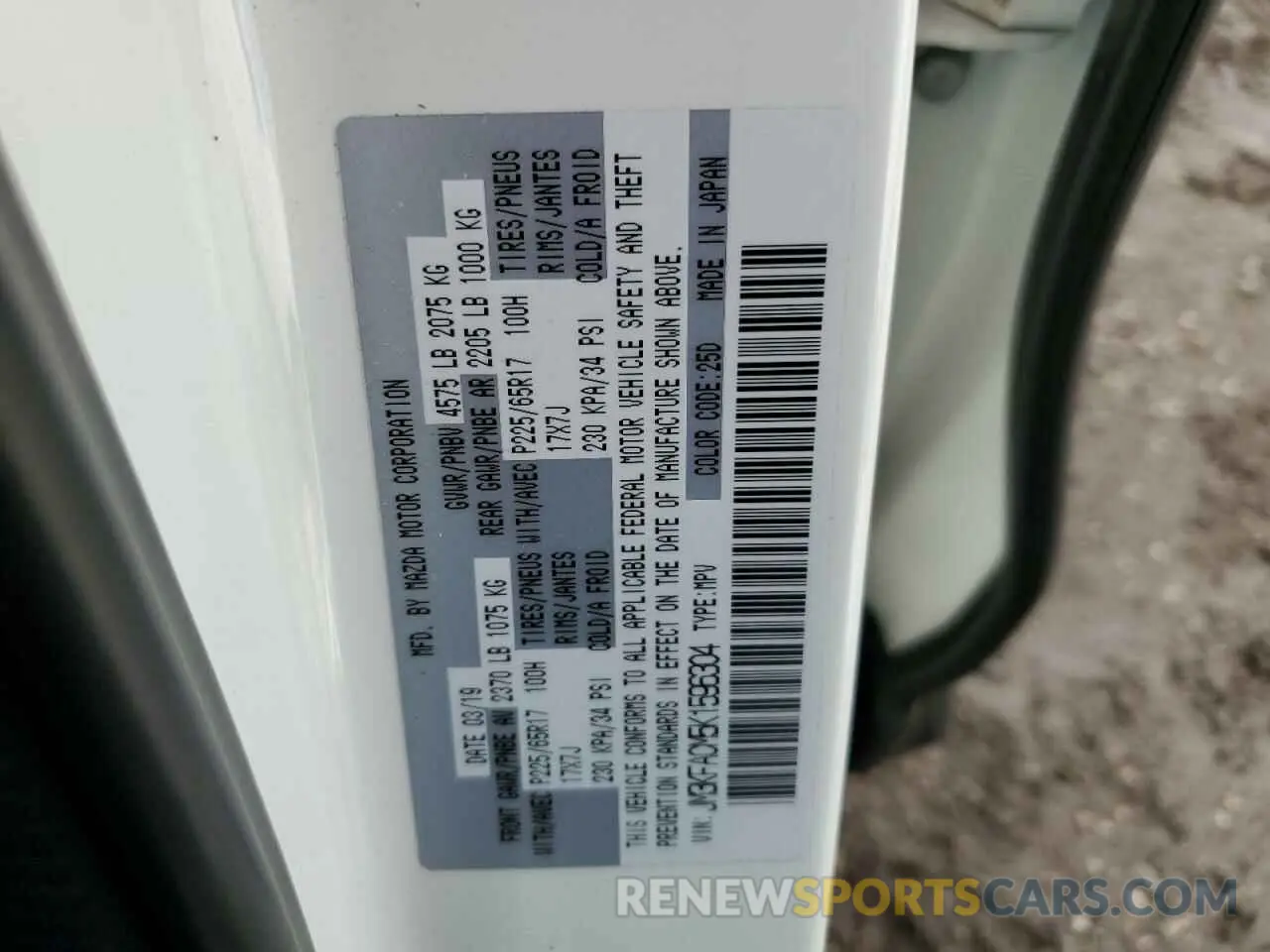 13 Photograph of a damaged car JM3KFACM5K1596304 MAZDA CX-5 2019