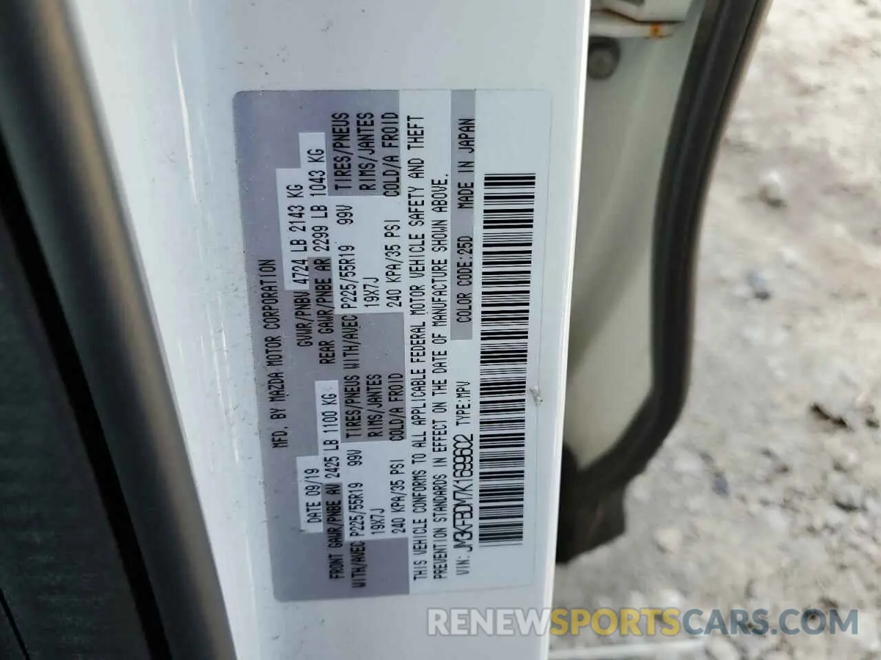 13 Photograph of a damaged car JM3KFBDM7K1699602 MAZDA CX-5 2019