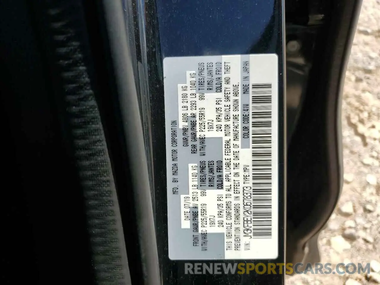13 Photograph of a damaged car JM3KFBEY2K0678373 MAZDA CX-5 2019