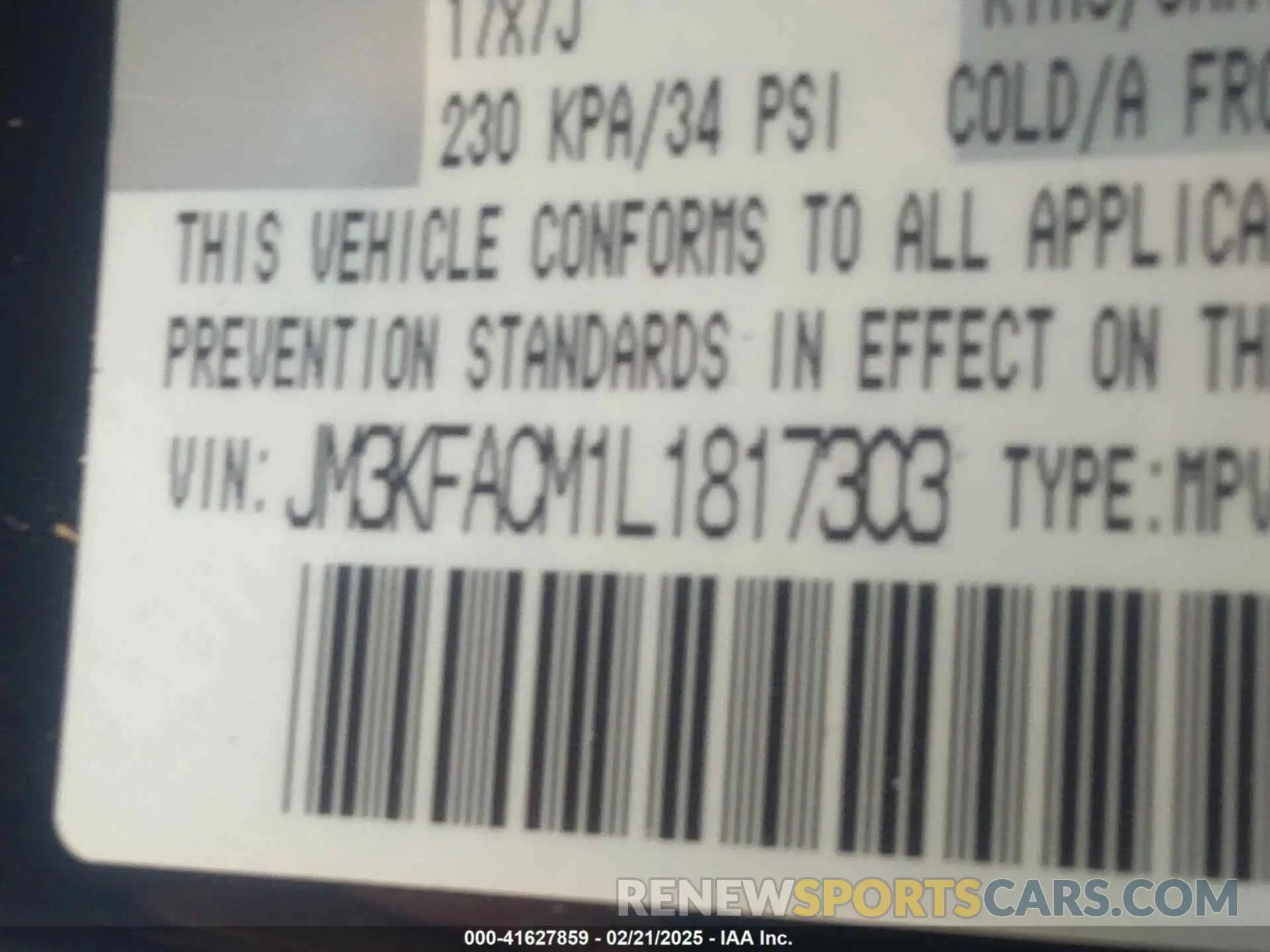 9 Photograph of a damaged car JM3KFACM1L1817303 MAZDA CX-5 2020