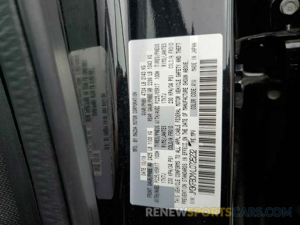 13 Photograph of a damaged car JM3KFBCMXL0725232 MAZDA CX-5 2020