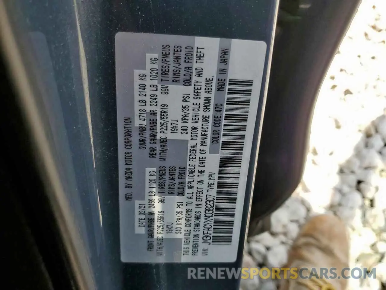 13 Photograph of a damaged car JM3KFACYXM0382307 MAZDA CX-5 2021