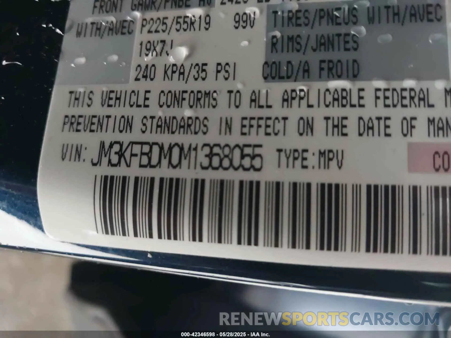 9 Photograph of a damaged car JM3KFBDM0M1368055 MAZDA CX-5 2021