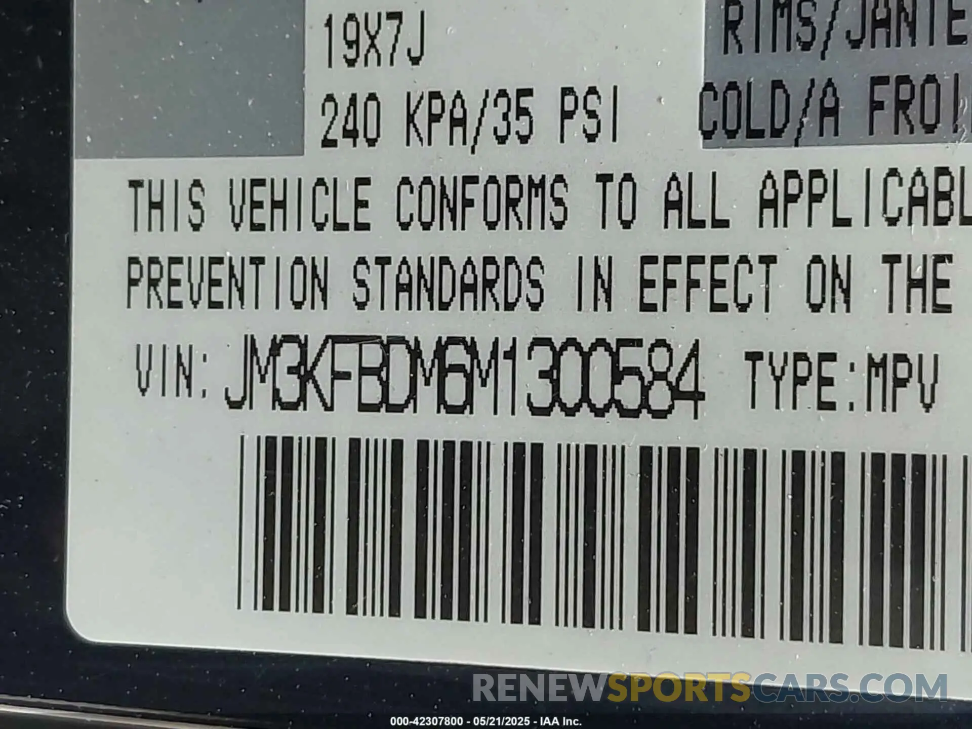 9 Photograph of a damaged car JM3KFBDM6M1300584 MAZDA CX-5 2021