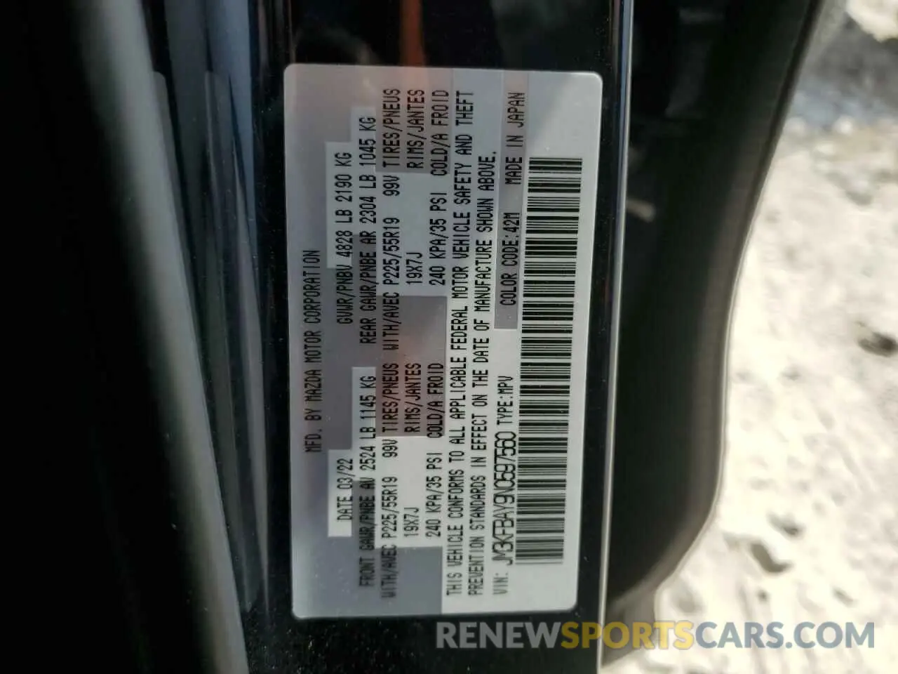 13 Photograph of a damaged car JM3KFBAY9N0597560 MAZDA CX-5 2022