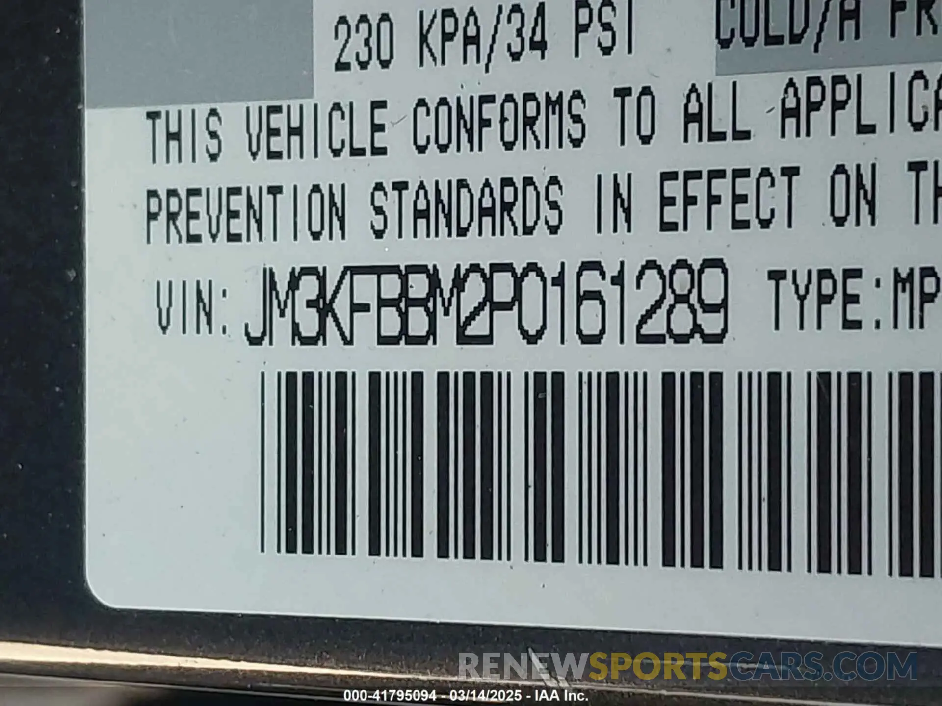 9 Photograph of a damaged car JM3KFBBM2P0161289 MAZDA CX-5 2023