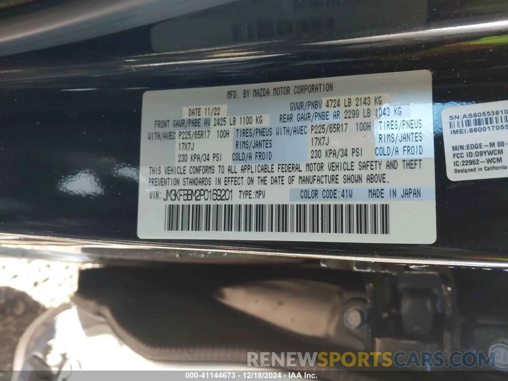 9 Photograph of a damaged car JM3KFBBM2P0169201 MAZDA CX-5 2023