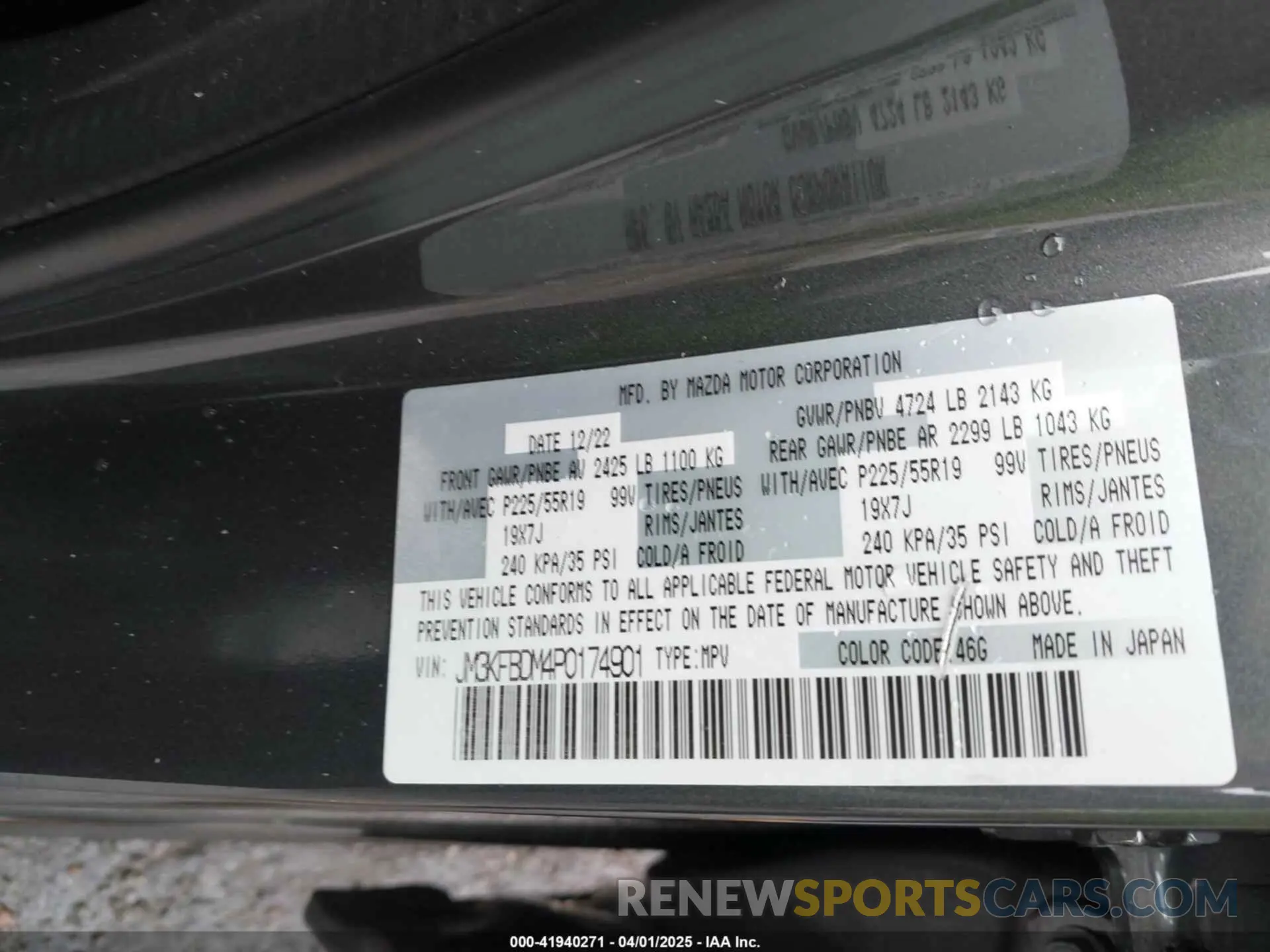 9 Photograph of a damaged car JM3KFBDM4P0174901 MAZDA CX-5 2023