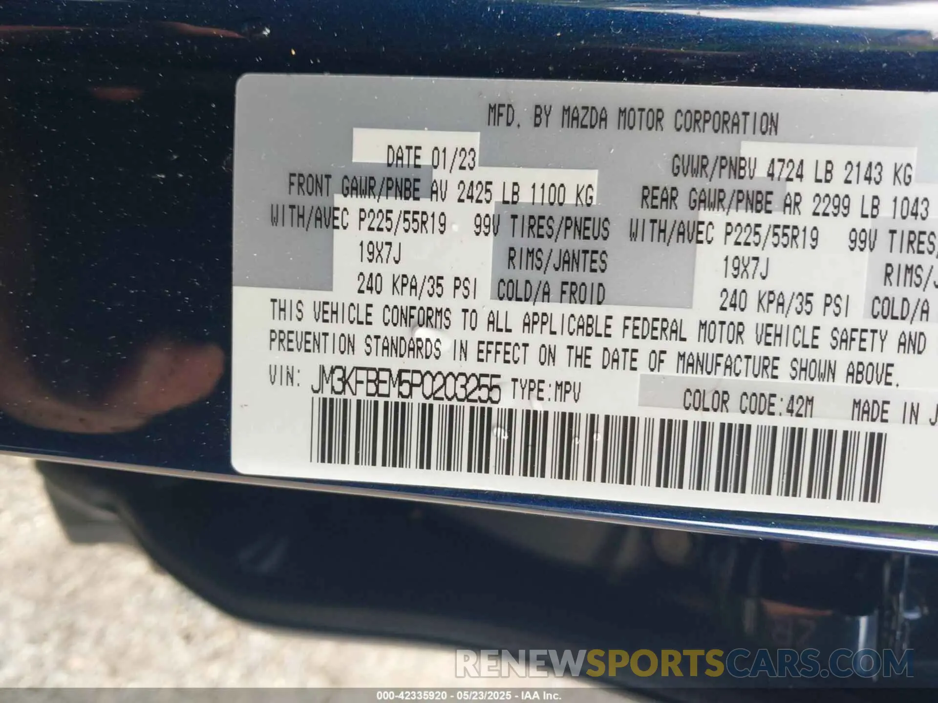9 Photograph of a damaged car JM3KFBEM5P0203255 MAZDA CX-5 2023