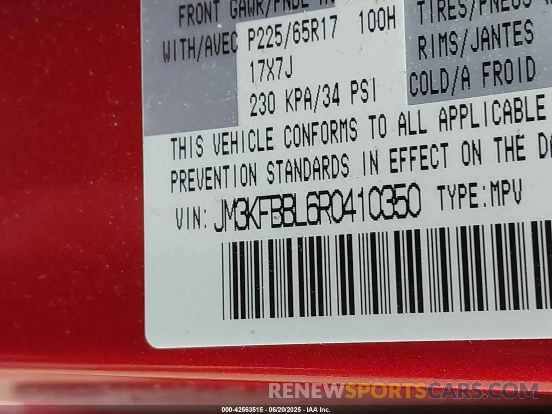 9 Photograph of a damaged car JM3KFBBL6R0410350 MAZDA CX-5 2024