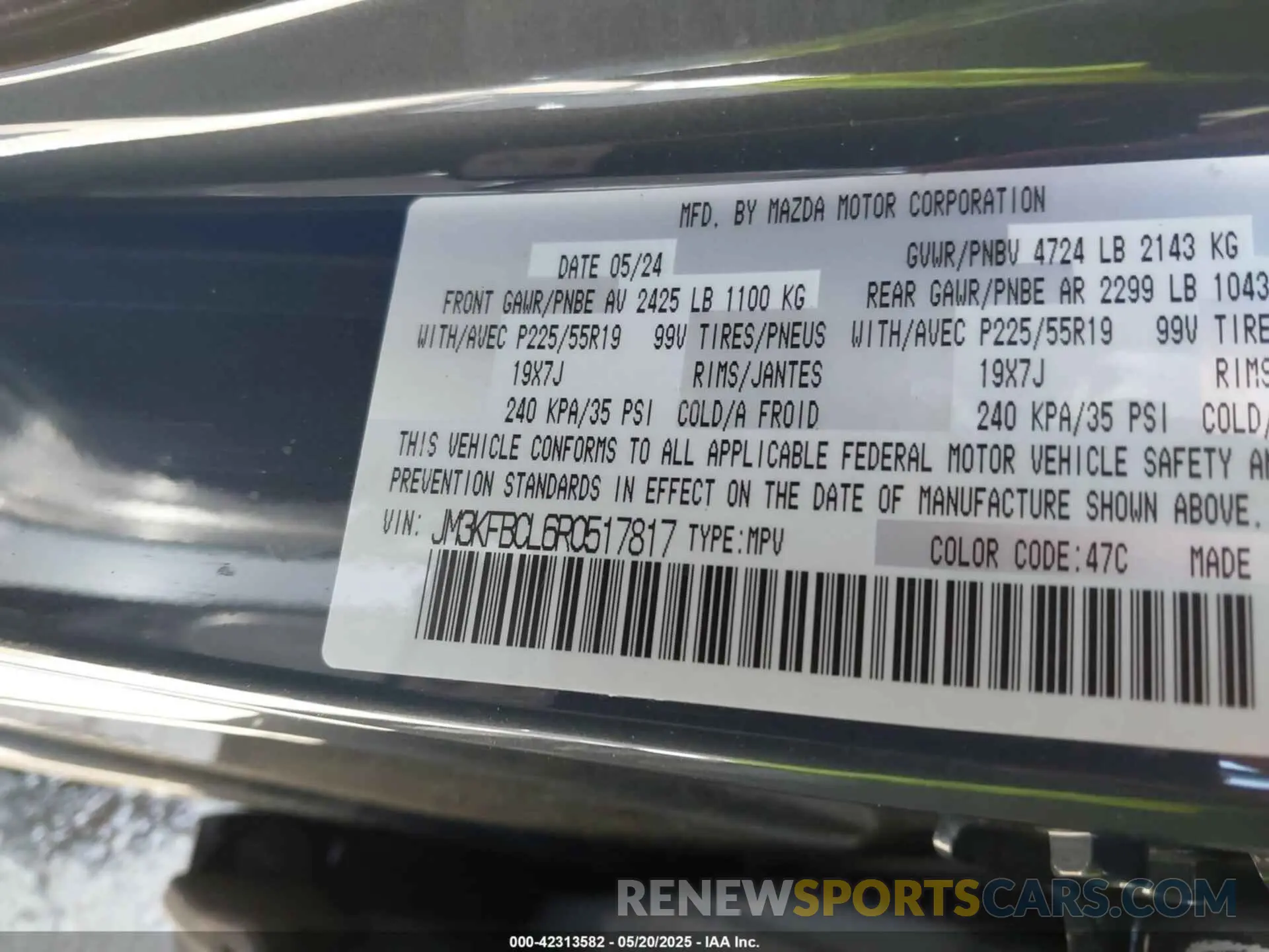 9 Photograph of a damaged car JM3KFBCL6R0517817 MAZDA CX-5 2024