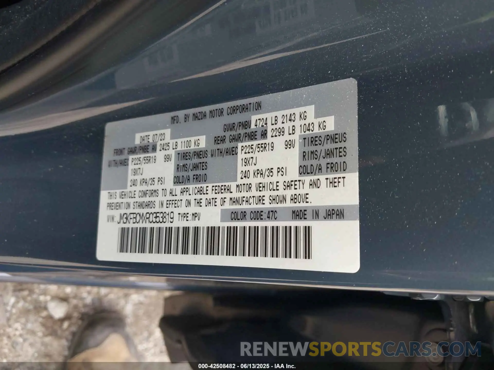 9 Photograph of a damaged car JM3KFBCMXR0353819 MAZDA CX-5 2024