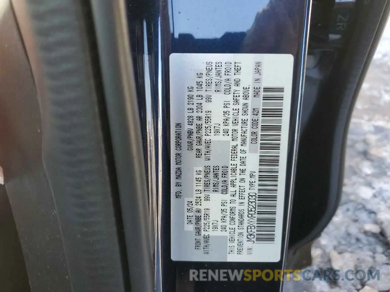 15 Photograph of a damaged car JM3KFBXYXR0523030 MAZDA CX-5 2024