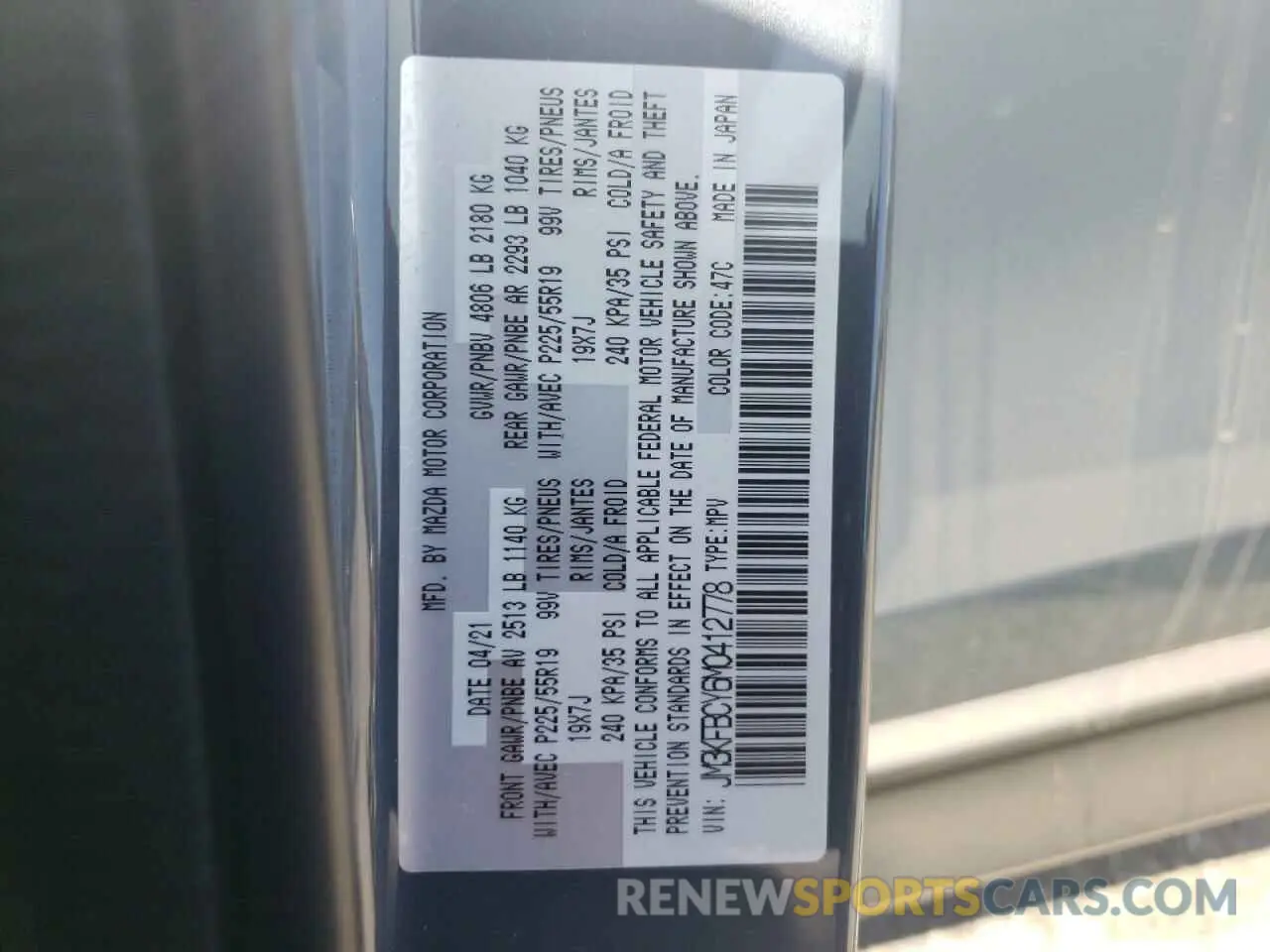 13 Photograph of a damaged car JM3KFBCY6M0412778 MAZDA CX-5 CARBO 2021