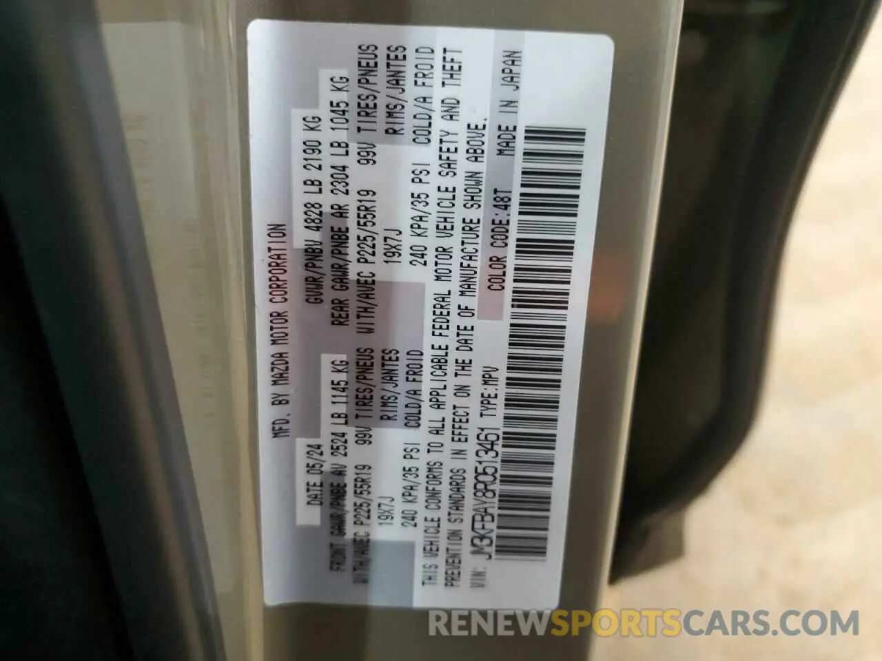 15 Photograph of a damaged car JM3KFBAY8R0513461 MAZDA CX-5 CARBO 2024