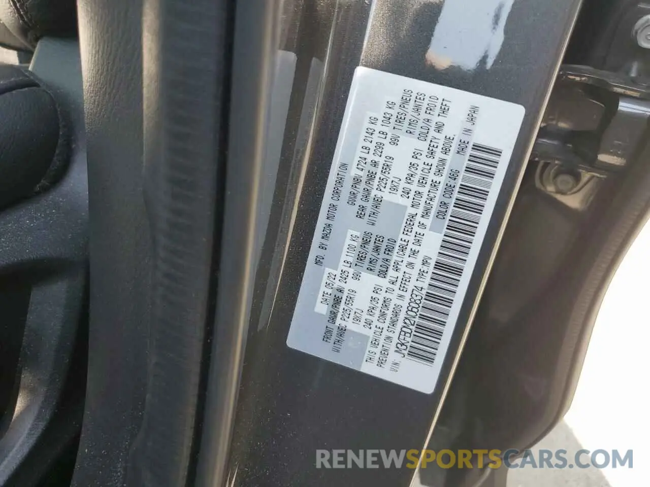 13 Photograph of a damaged car JM3KFBDM2N0608374 MAZDA CX-5 PREMI 2022