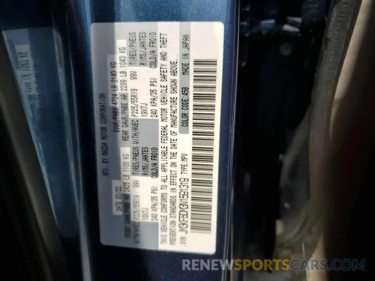 13 Photograph of a damaged car JM3KFBDM3N1591319 MAZDA CX-5 PREMI 2022